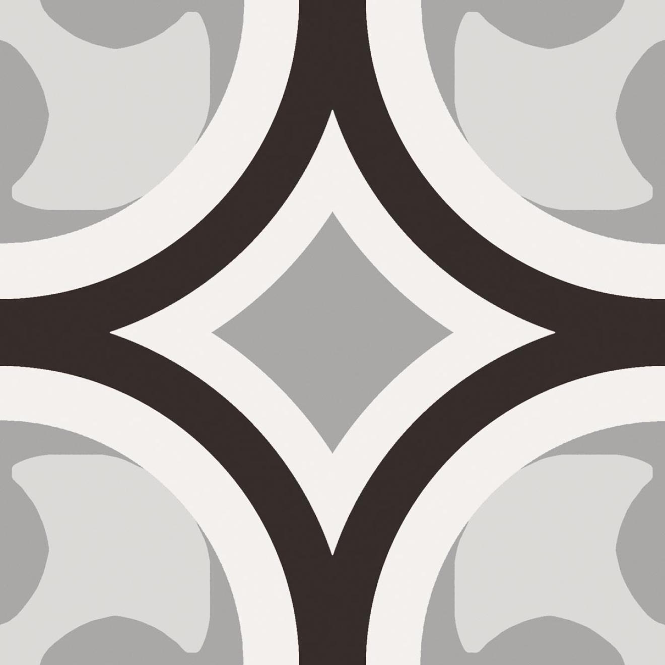 Fliese Sant Agostino Patchwork in der Farbe B&W 1