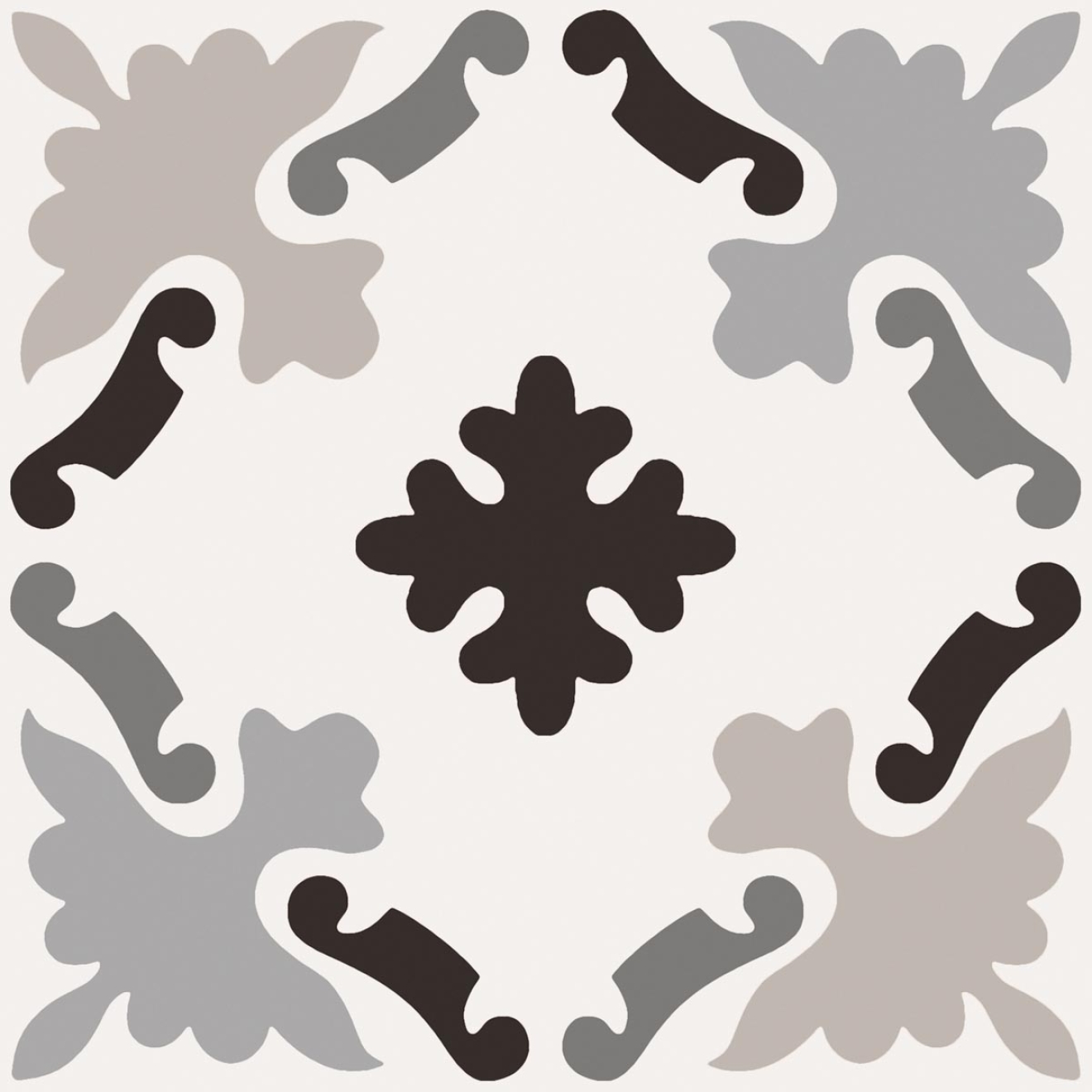 Fliese Sant Agostino Patchwork in der Farbe B&W 3