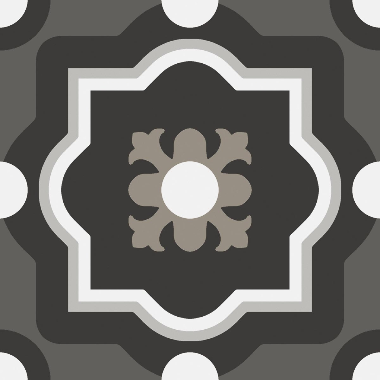 Fliese Sant Agostino Patchwork in der Farbe B&W Mix