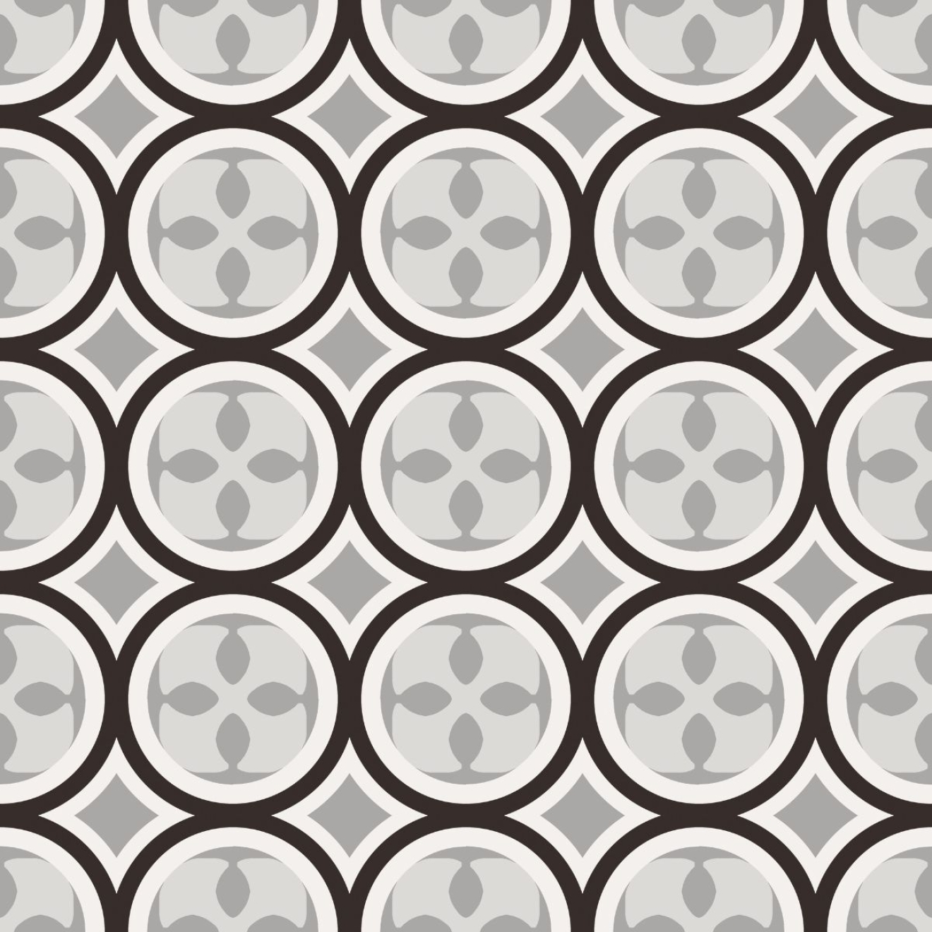 Fliese Sant Agostino Patchwork in der Farbe B&W 1