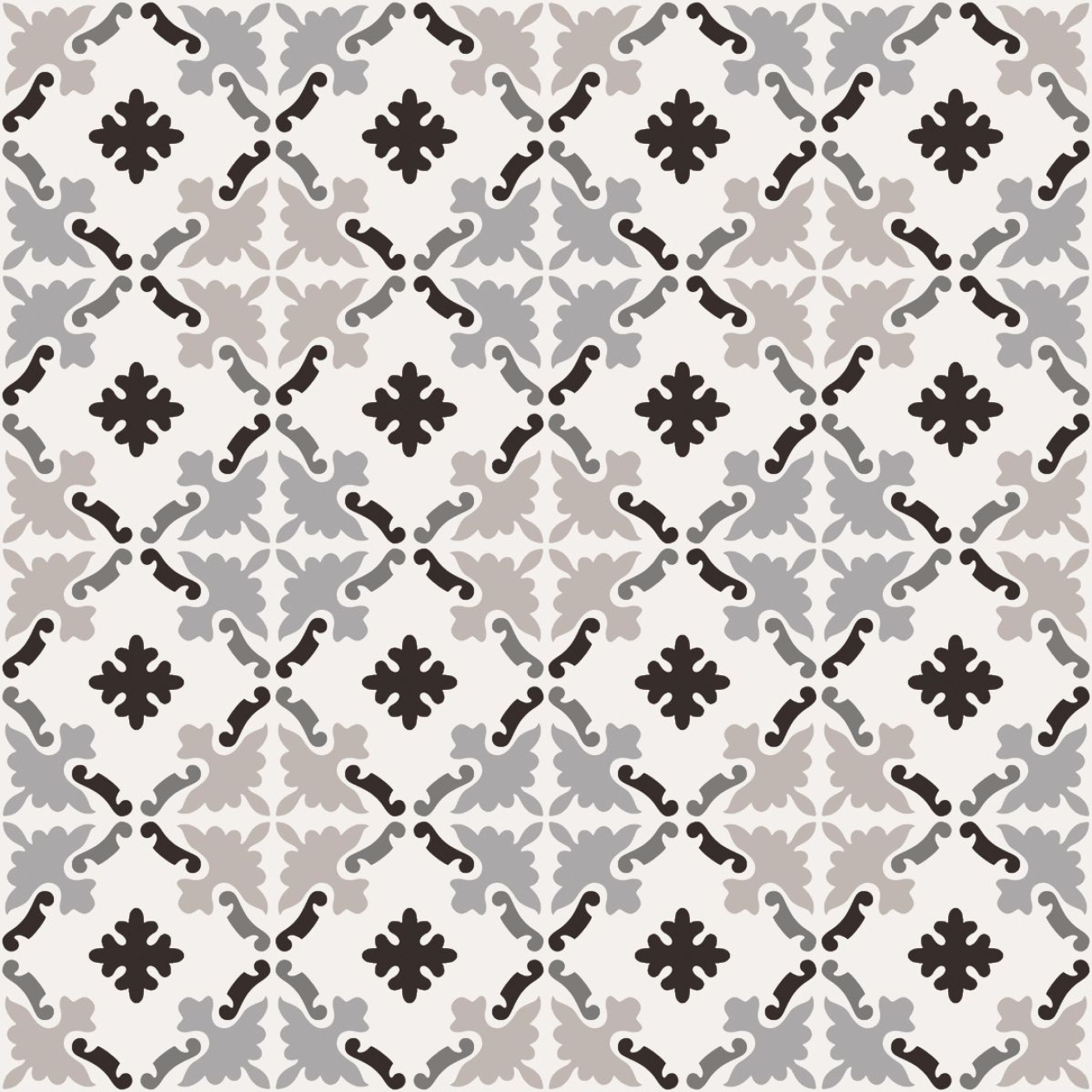 Fliese Sant Agostino Patchwork in der Farbe B&W 3