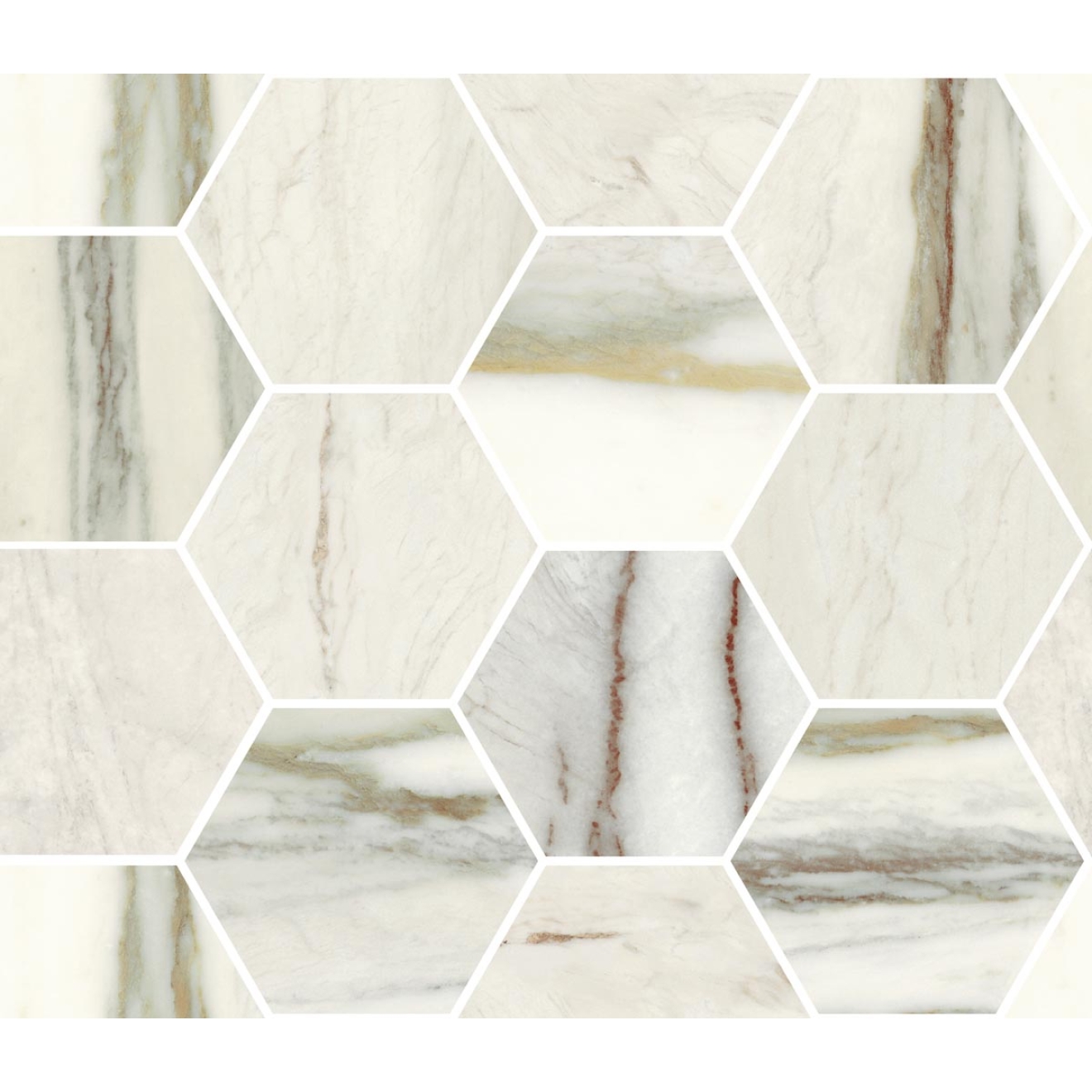 Mosaik Sant Agostino Star in der Farbe Marble Emerald