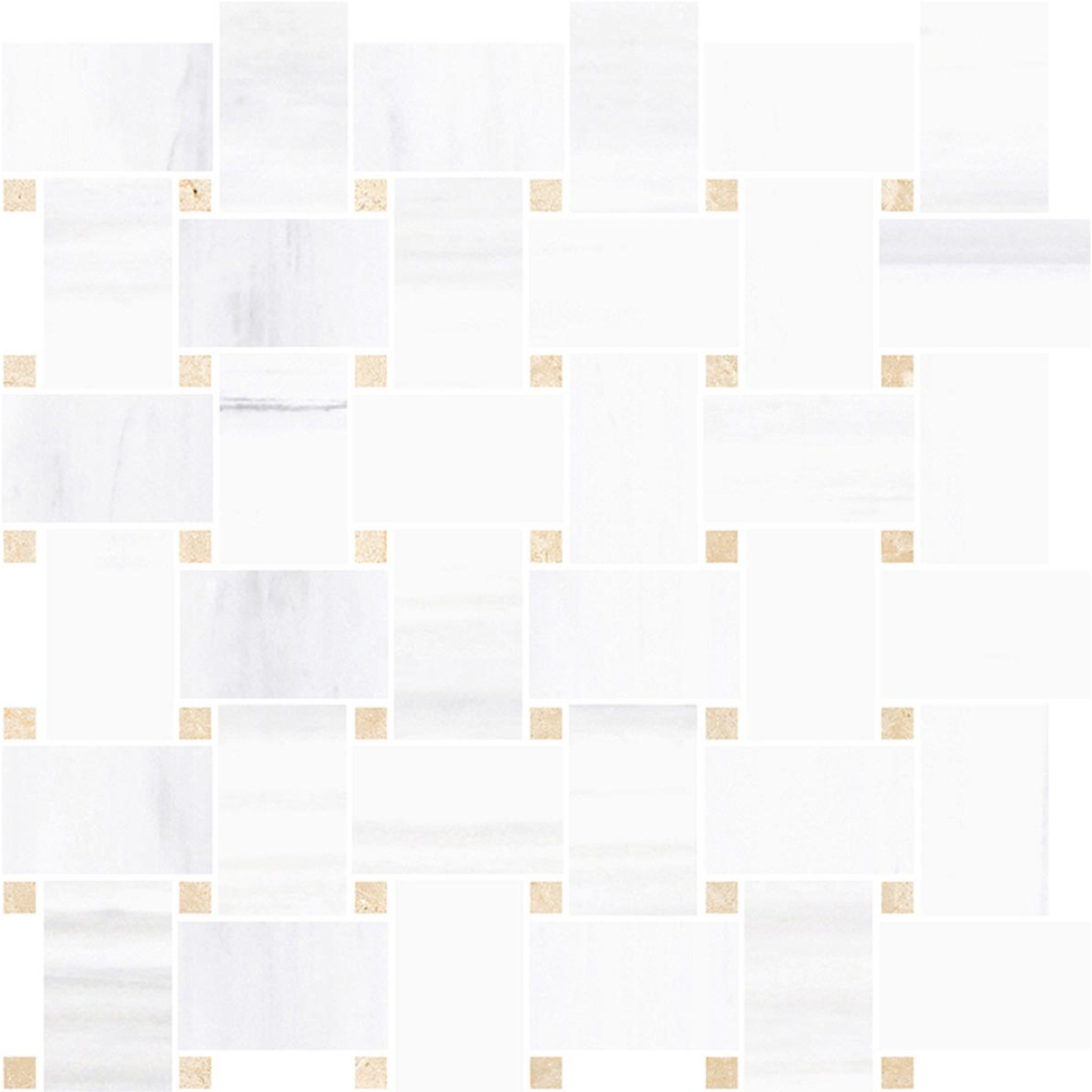 Mosaik Sant Agostino Themar in der Farbe Bianco Lasa