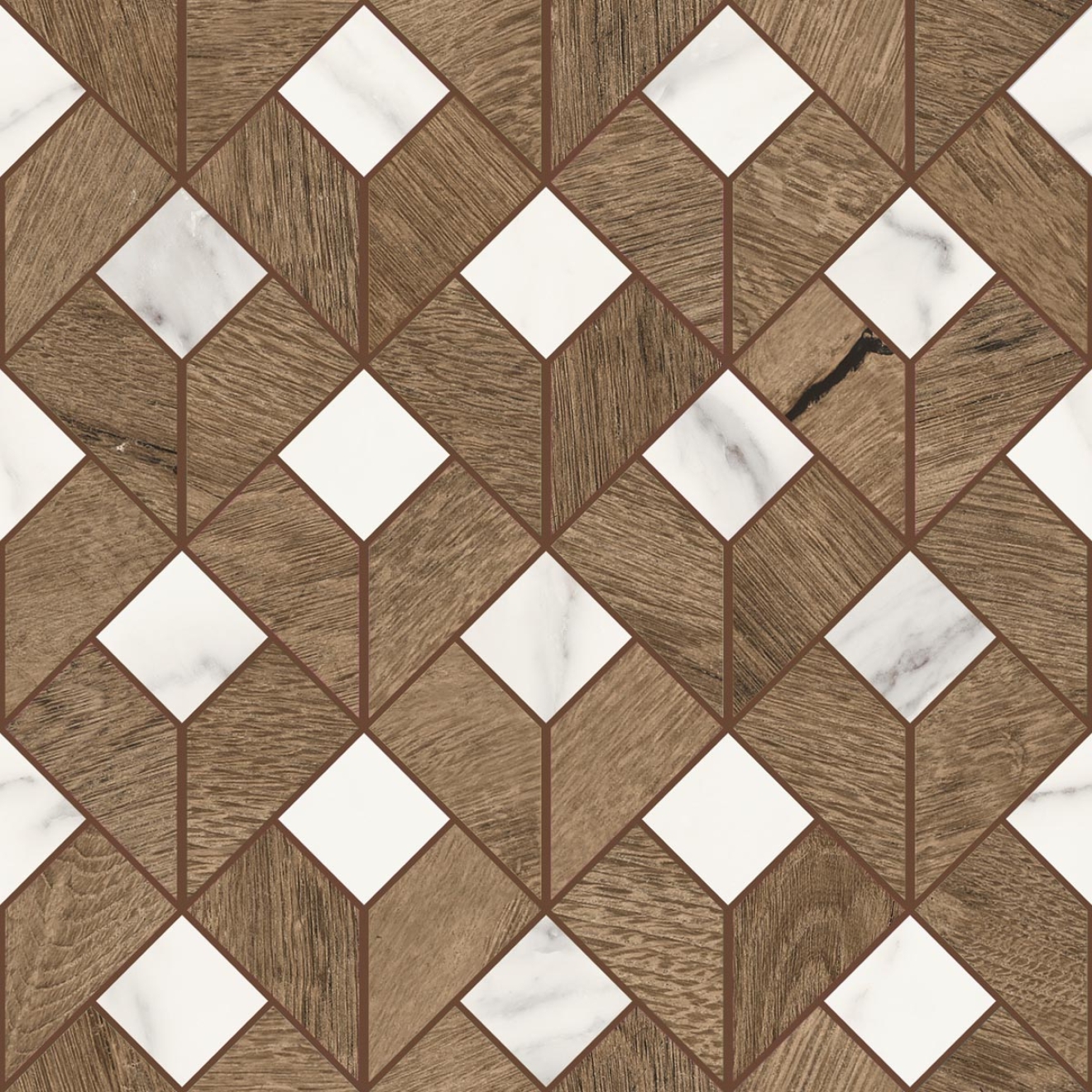 Mosaik Sant Agostino Timewood in der Farbe Brown