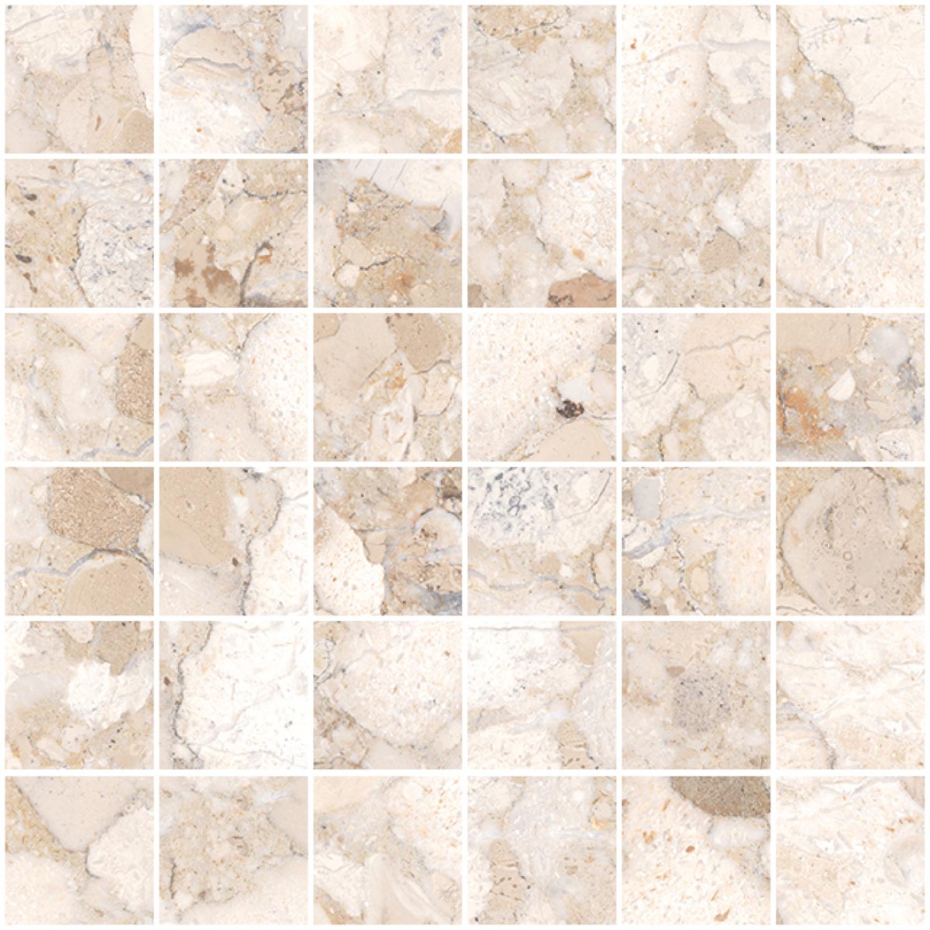 Mosaik Sant Agostino Venistone in der Farbe Beige