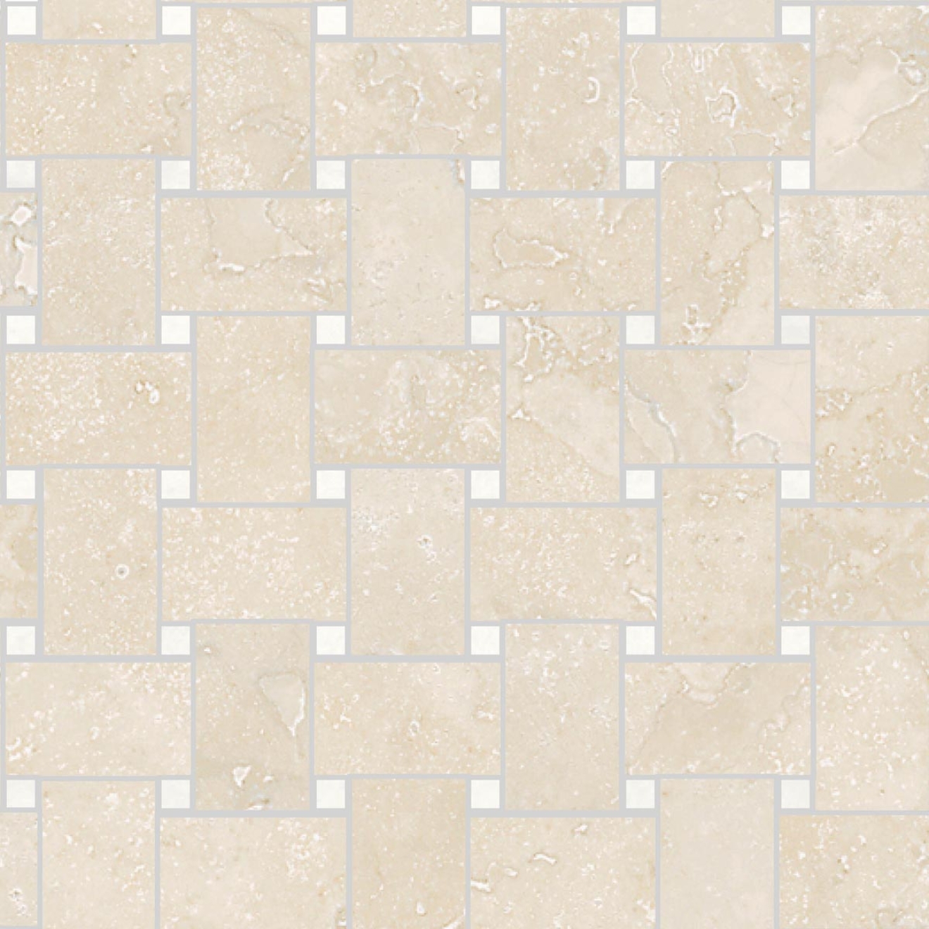 Mosaik Sant Agostino Via Appia in der Farbe Ivory