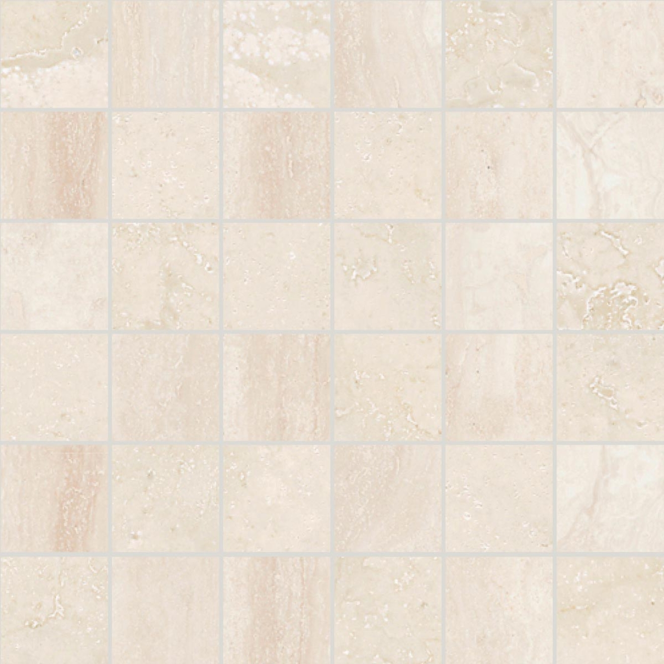 Mosaik Sant Agostino Via Appia in der Farbe Ivory