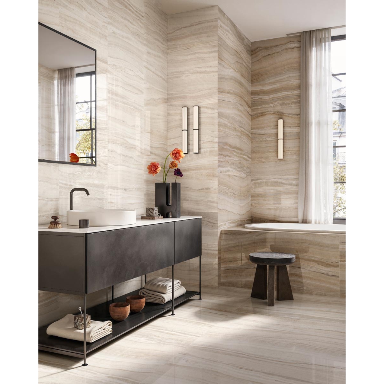 Sant Agostino Astral Ivory NAT Boden- und Wandfliese 60x120 cm