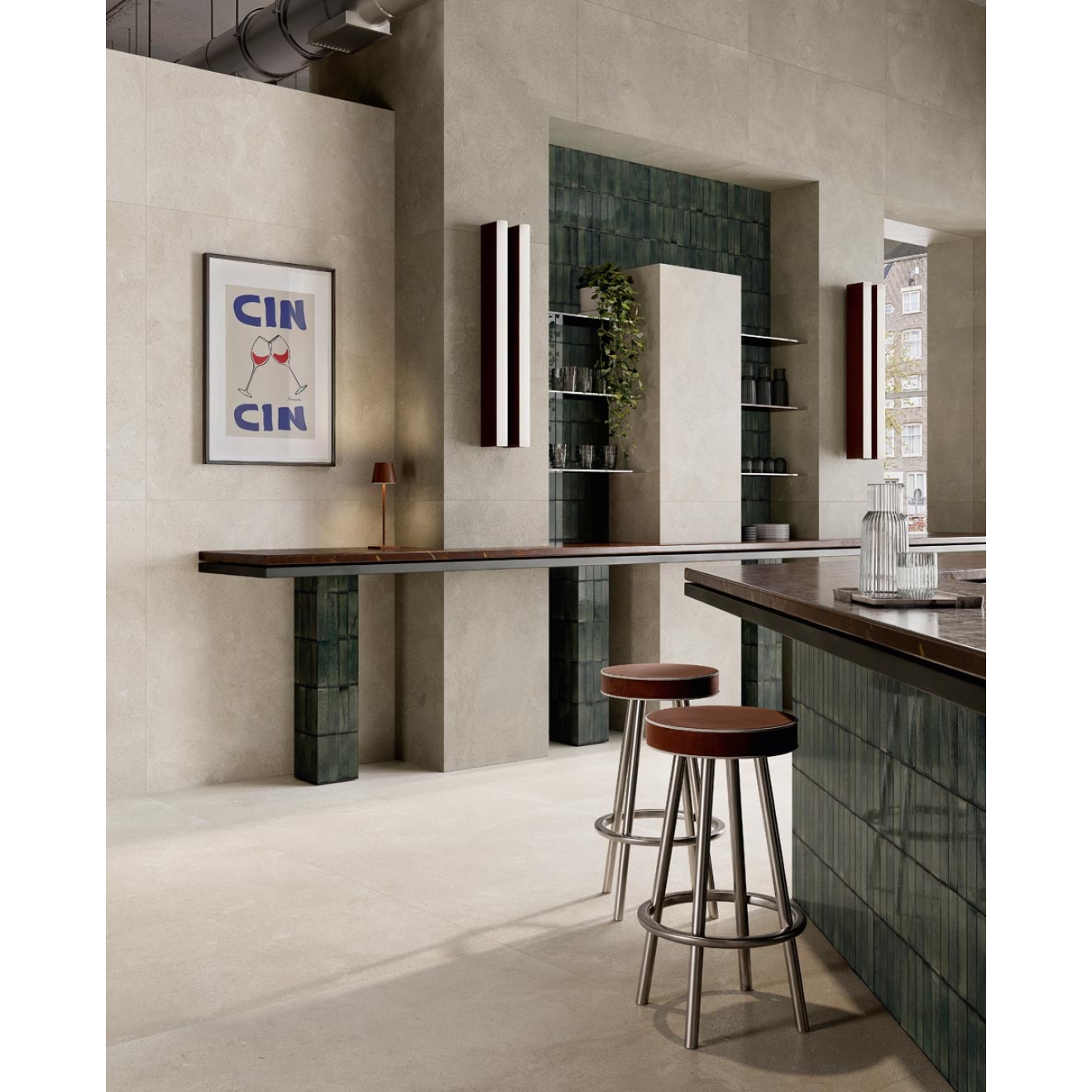 Sant Agostino Baystone Light NAT Boden- und Wandfliese 60x60 cm