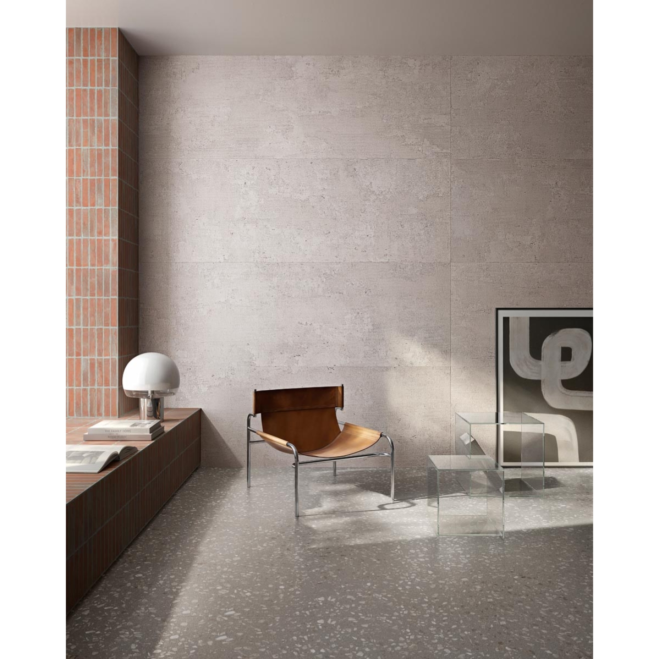 Sant Agostino Glow Grey NAT Boden- und Wandfliese 90x90 cm
