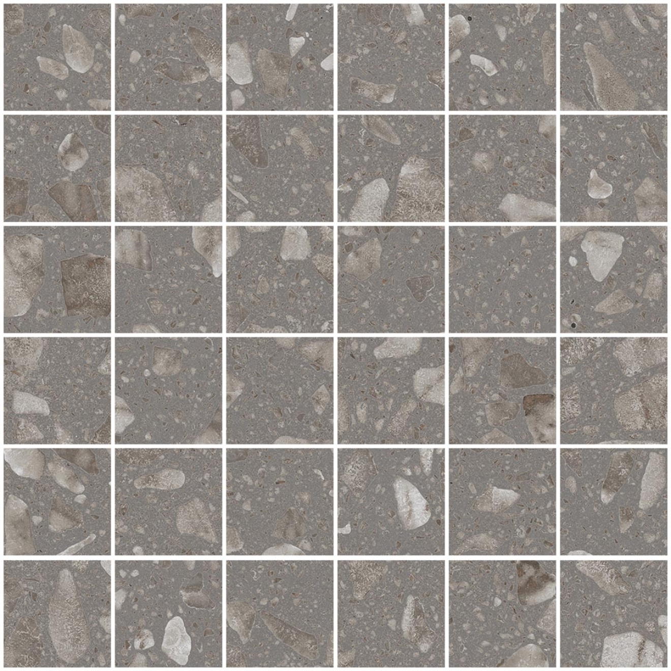 Sant Agostino Glow Grey Silk Mosaik 30x30 cm