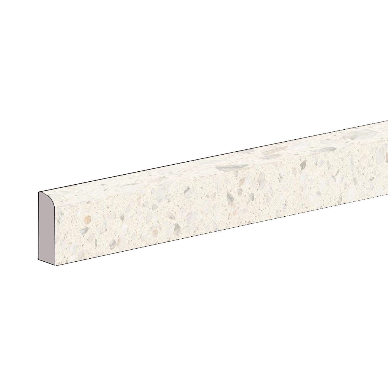 Sant Agostino Glow Ivory NAT Sockel 7,3x60 cm