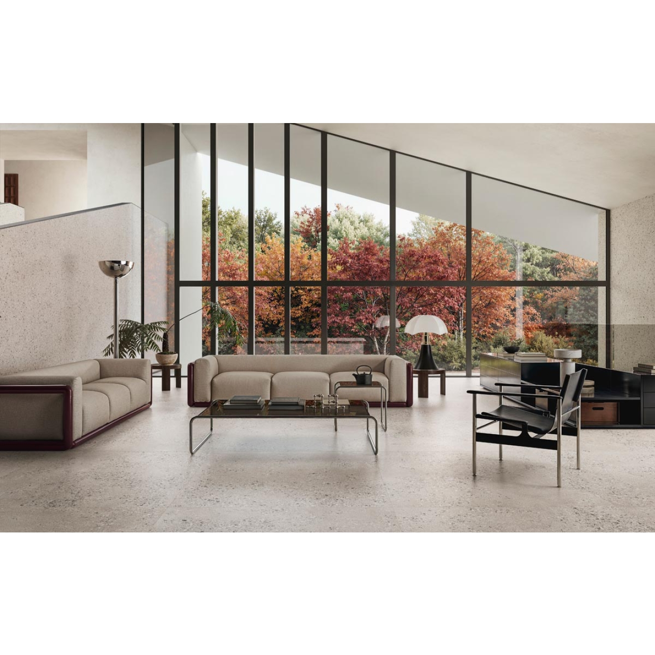 Sant Agostino Gravel Full Pearl NAT Boden- und Wandfliese 120x120 cm