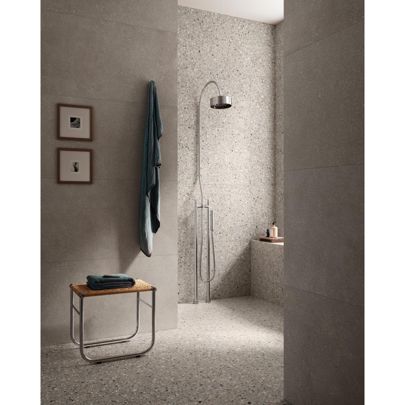 Sant Agostino Gravel Full Grey Antislip Bodenfliese 90x90 cm
