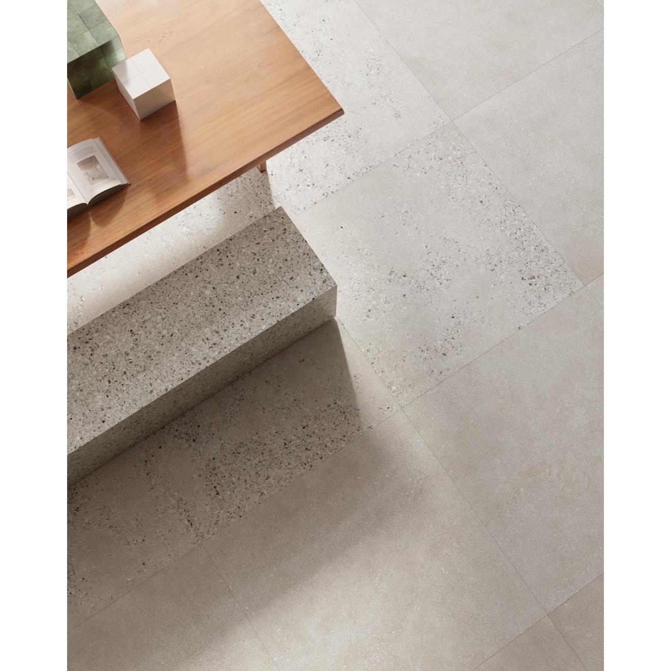 Sant Agostino Gravel Full Pearl NAT Boden- und Wandfliese 120x120 cm