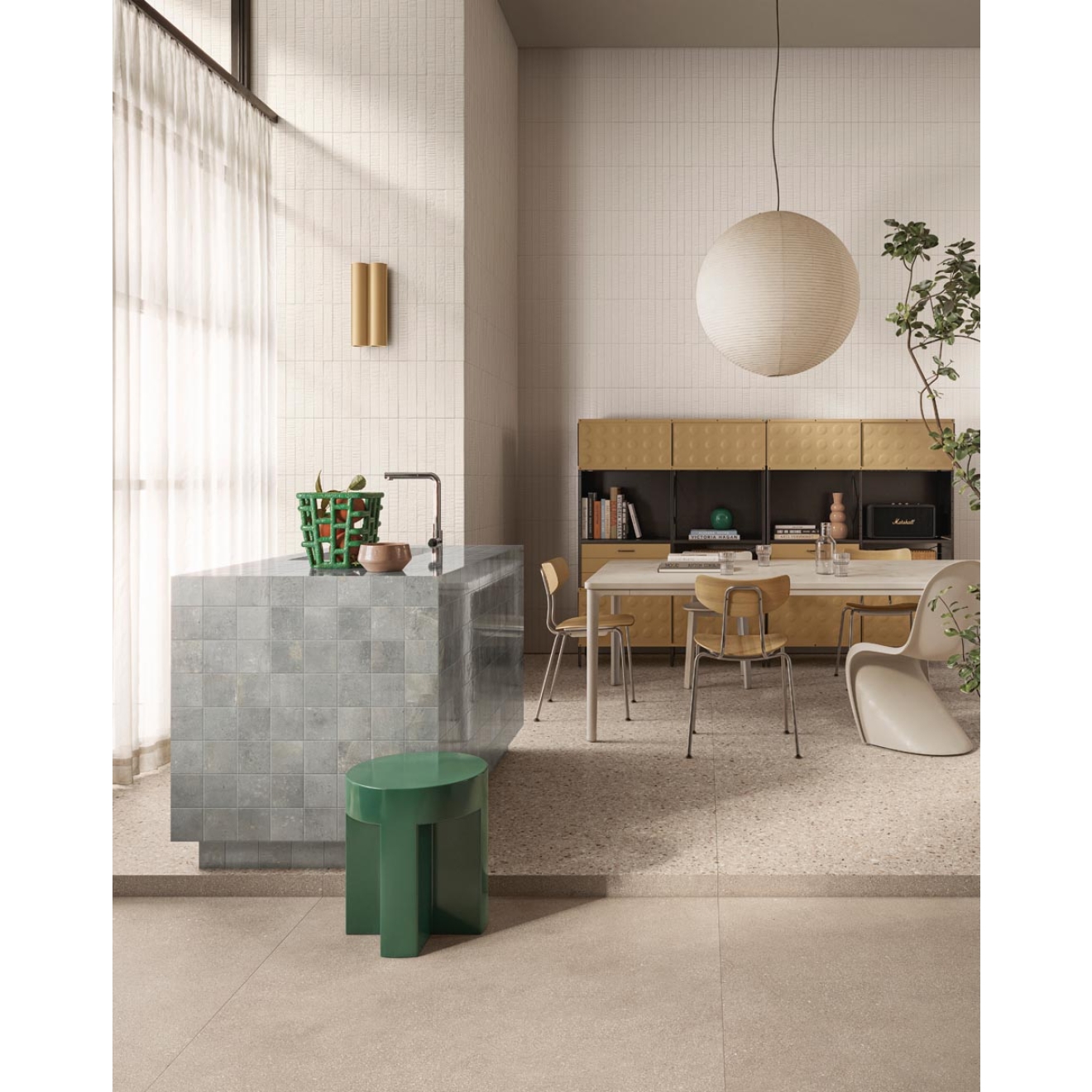 Sant Agostino Gravel Full Sand NAT Boden- und Wandfliese 120x120 cm