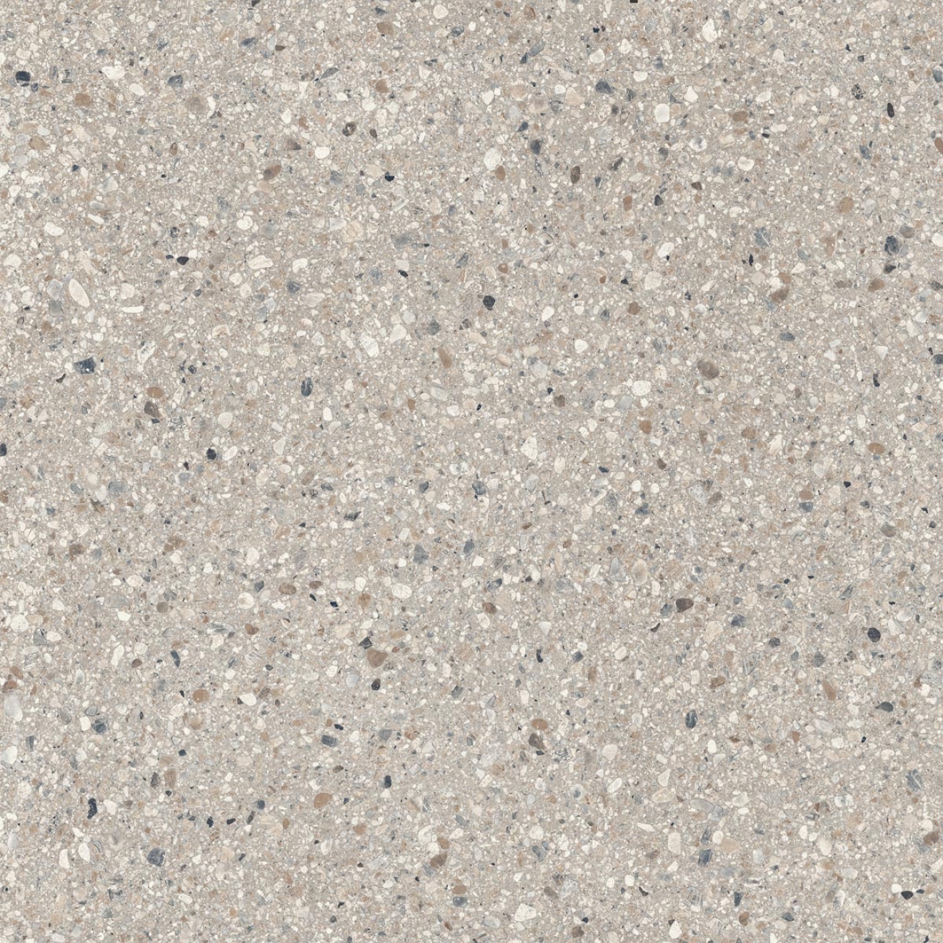 Sant Agostino Gravel Full Grey NAT Boden- und Wandfliese 90x90 cm