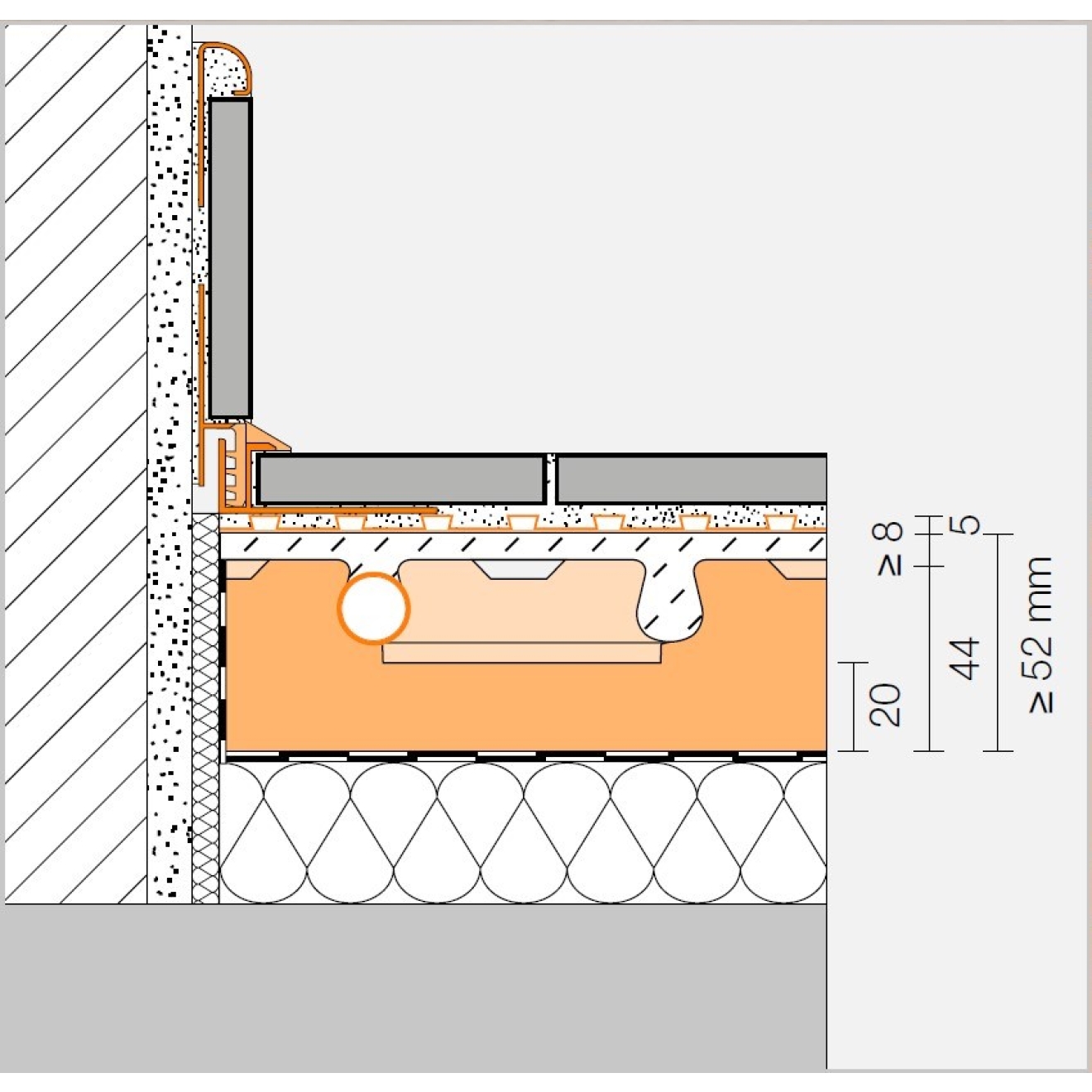 Schlüter BEKOTEC-EN-P Estrichnoppenplatte ohne Folienüberzug 0,8 m²