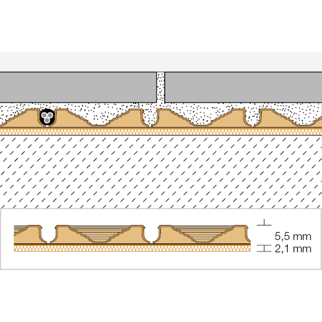 Schlüter Ditra HEAT-DUO-PS Entkopplungsmatte selbstklebend Rolle 10 m²