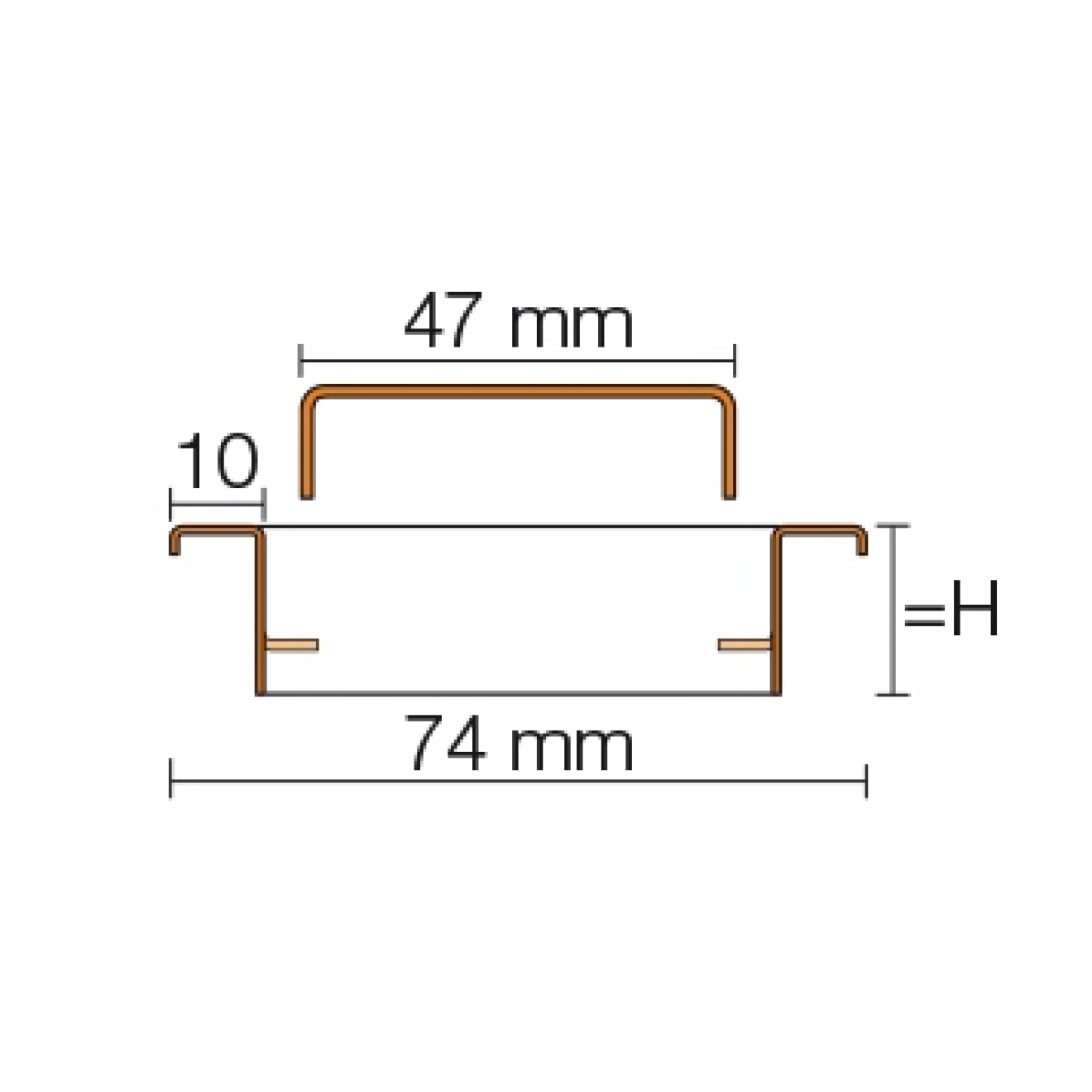 Schlüter KERDI-LINE-A 19 mm Rinnenabdeckung SOLID Graphitschwarz 50 cm