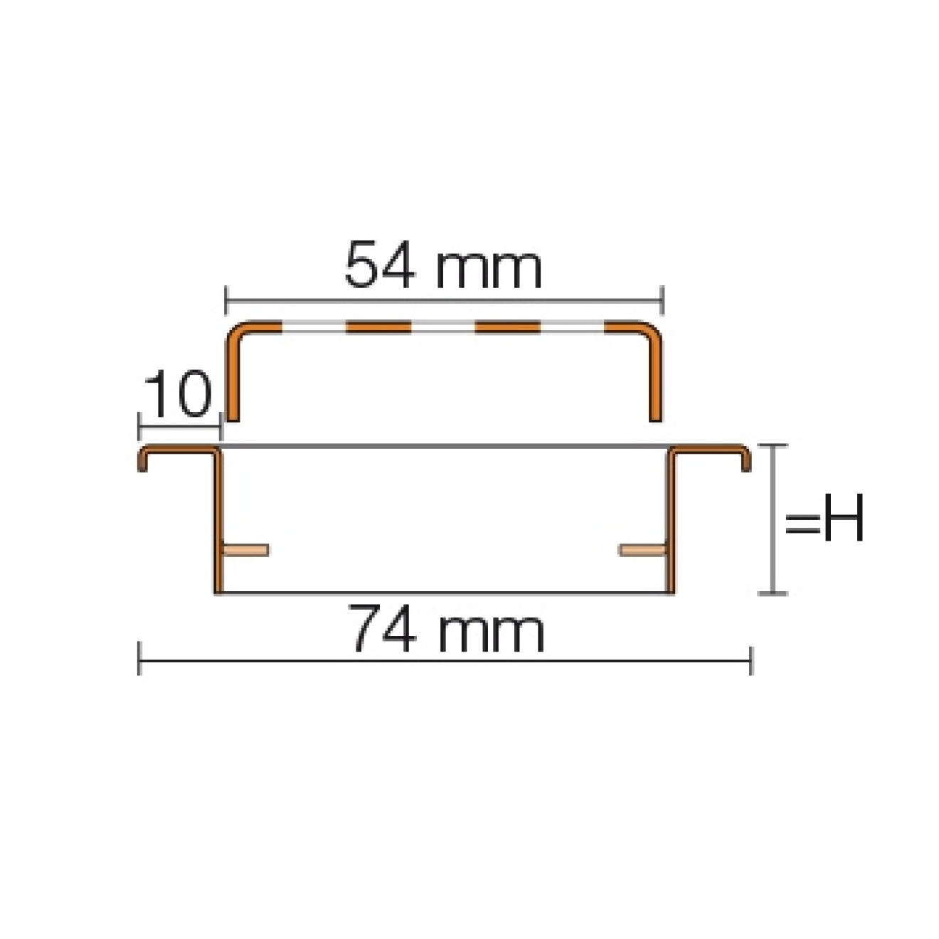 Schlüter KERDI-LINE-B 19 mm Rinnenabdeckung SQUARE Graphitschwarz 80 cm