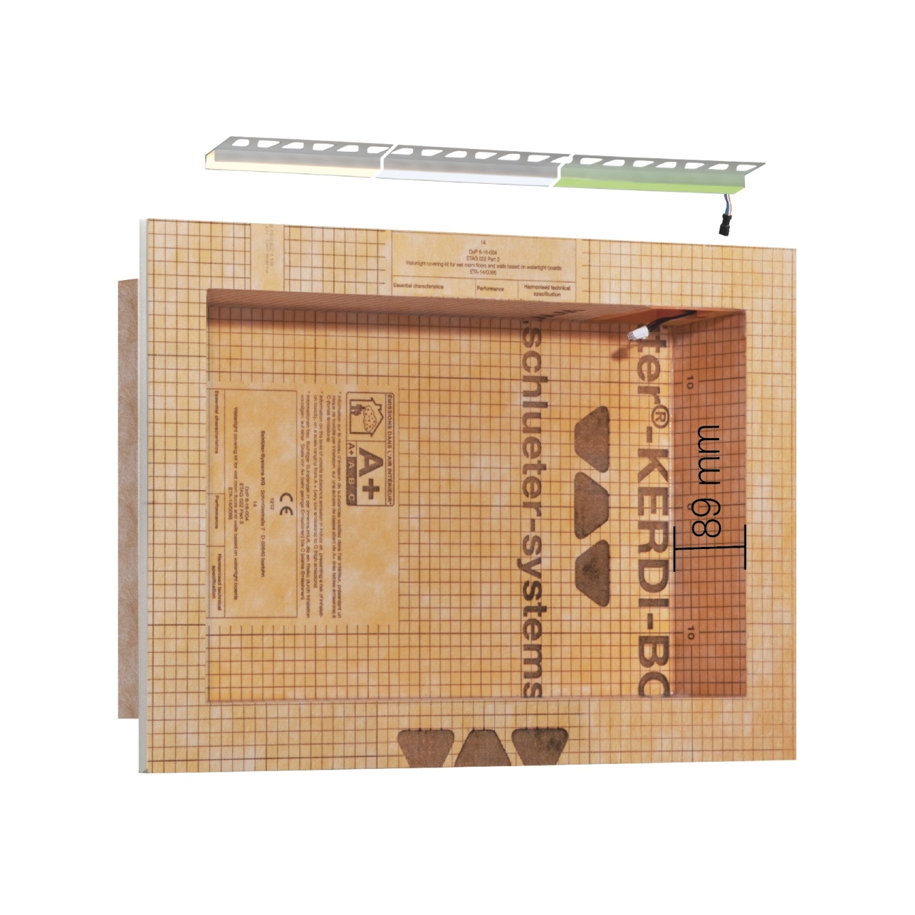 Schlüter LIPROTEC EASY Nischen-Set 508x305mm Neutralweiß