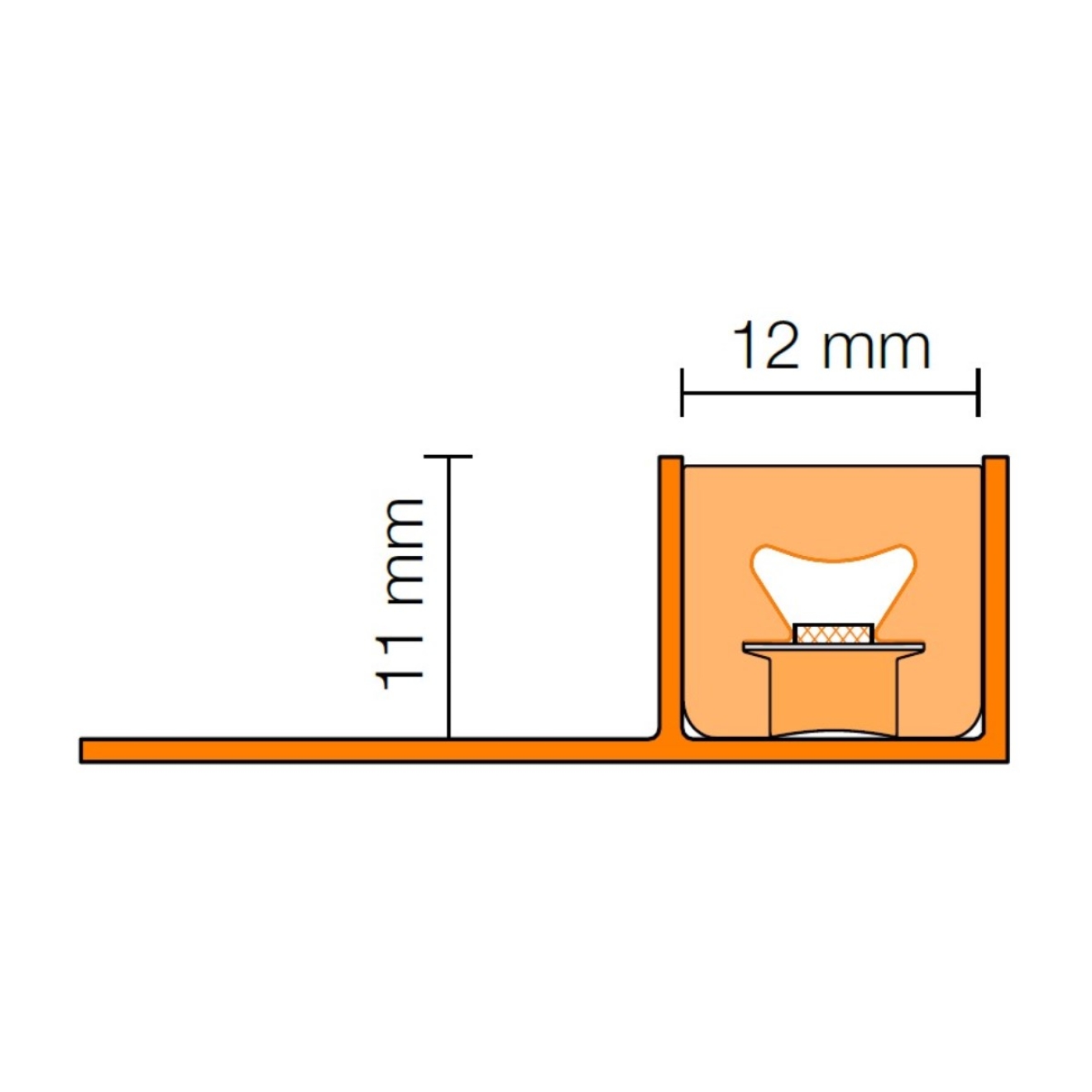 Schlüter LIPROTEC EASY LED-Modul mit Schenkel Neutralweiss Aluminium 100 cm