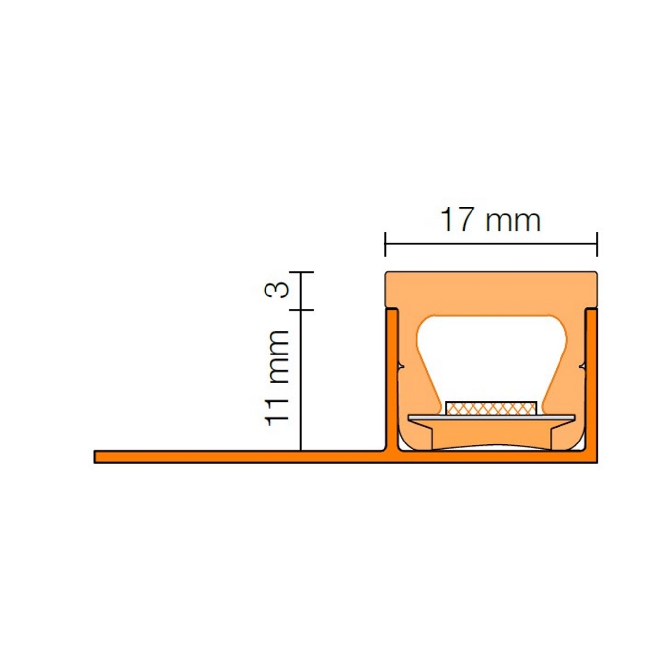 Schlüter LIPROTEC EASY LED-Modul mit Schenkel RGB+W Aluminium 50 cm