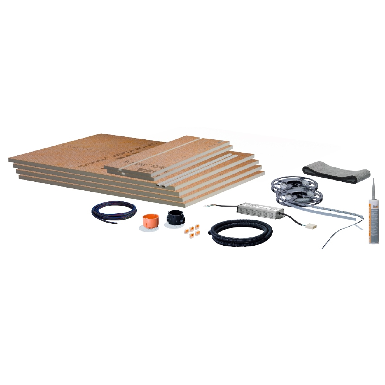 Schlüter LIPROTEC WSK 1285 Zubehör-Set mit LED-Streifen RGB 128,5 cm