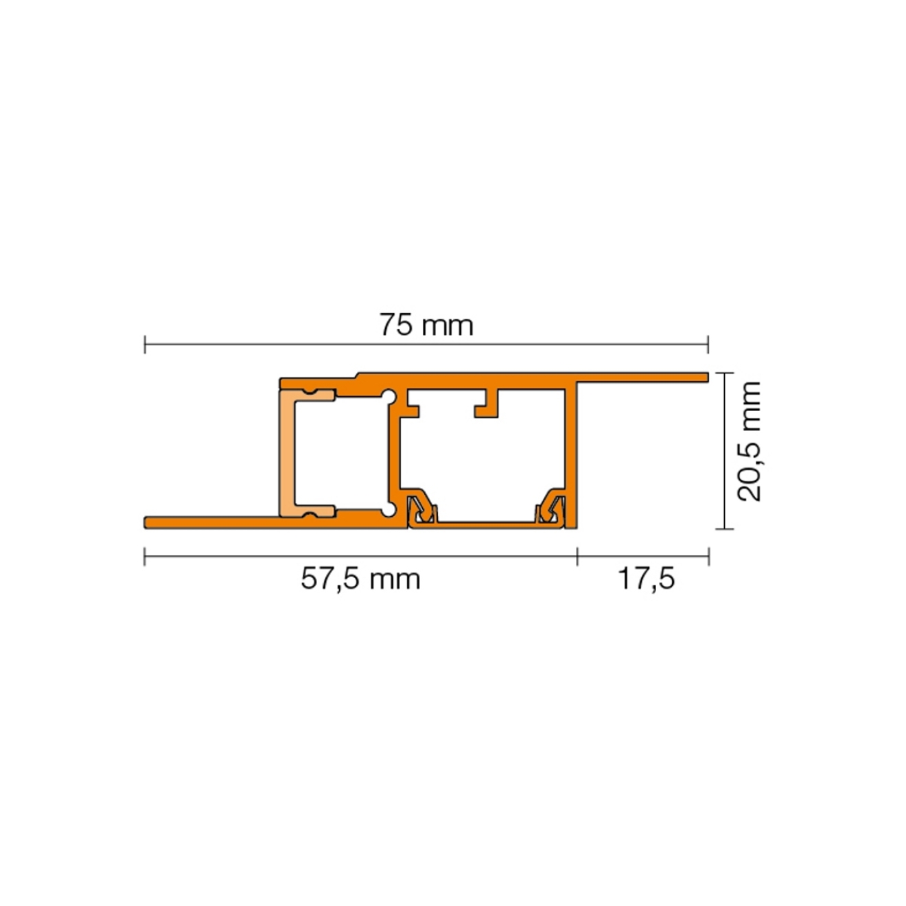 Schlüter LIPROTEC WSK 2500 Profil-Set hinterleuchtete Wandscheibe