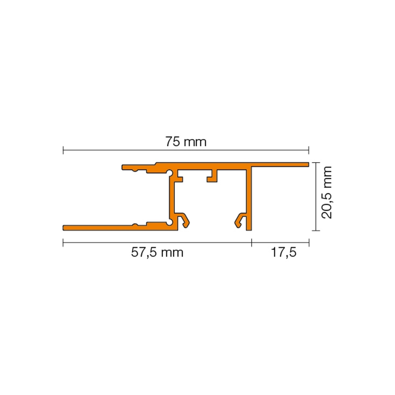 Schlüter LIPROTEC WSK Profil mit Kabelkanal Aluminium 250 cm