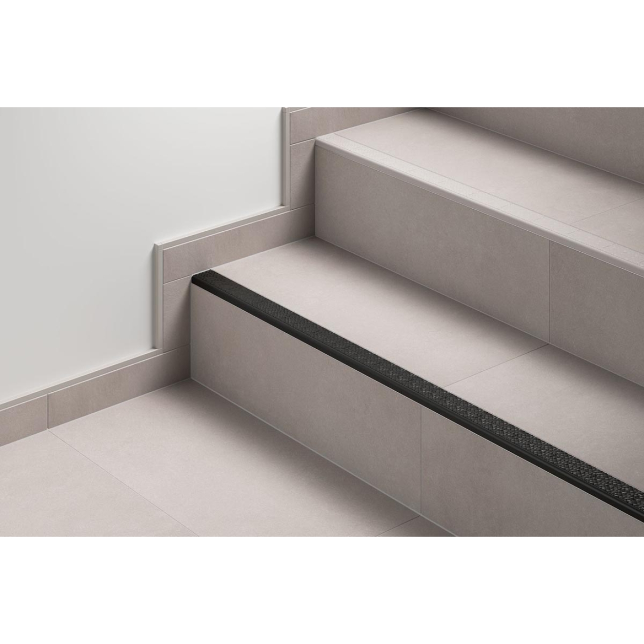 Schlüter TREP-V 42 Treppenprofil, Fugengrau, Länge: 100 cm, Höhe 12,5 mm