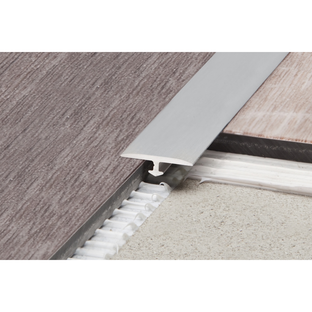 Schlüter VINPRO-T Übergangsprofil (höhengleich) chrom gebürstet Breite: 14 mm