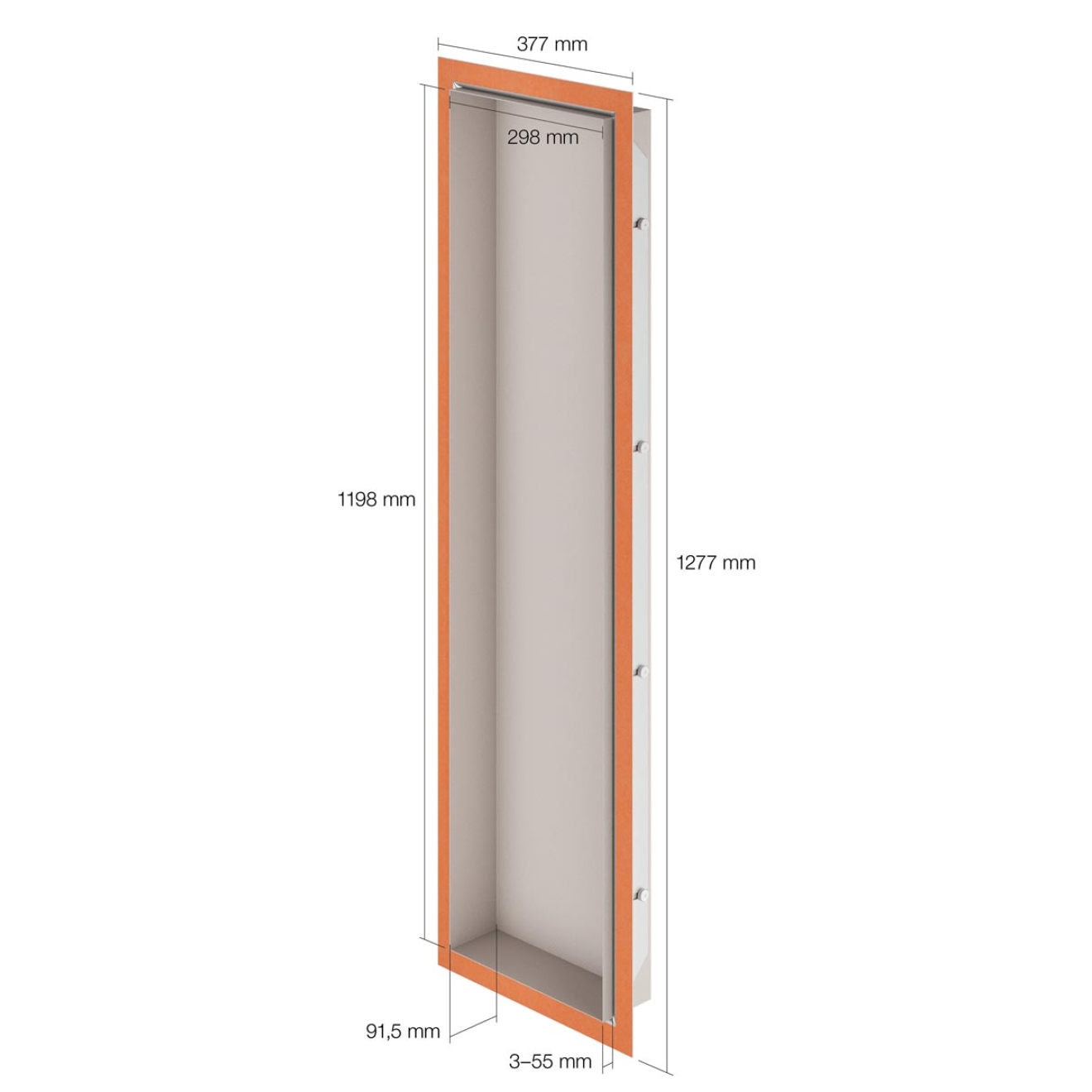 Schlüter DESIGN-NICHE 298x1198 mm TSI - elfenbein matt
