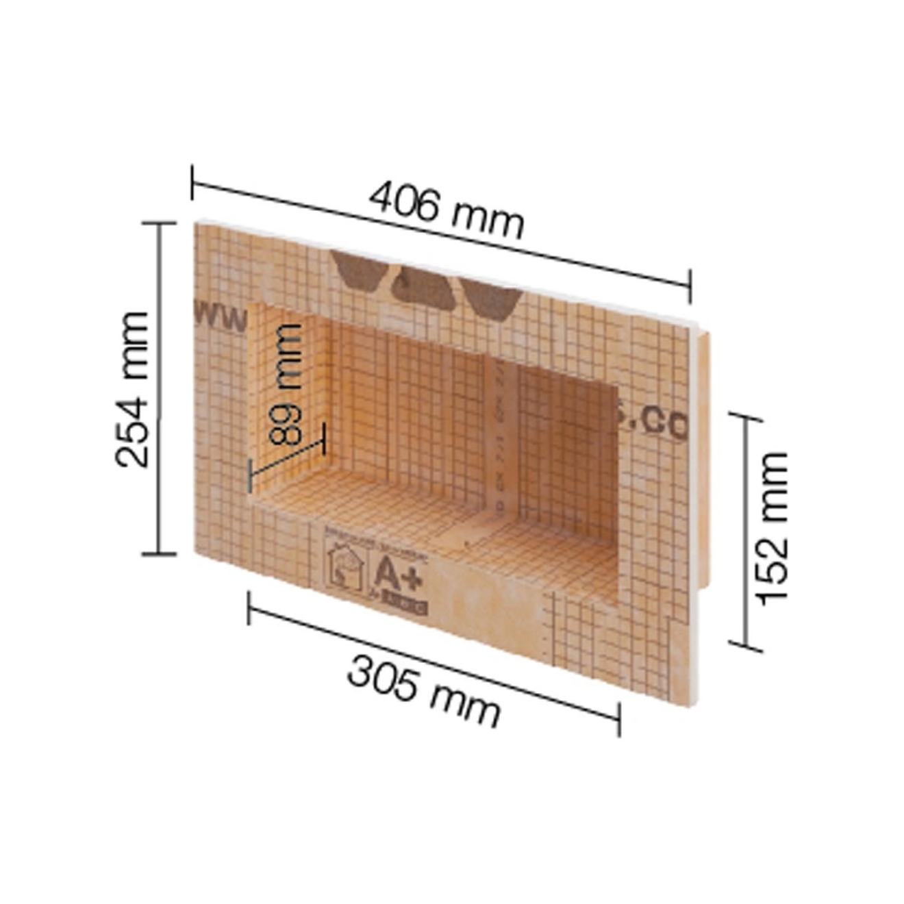 Schlüter Wandnische KERDI-BOARD-N 305x152x89 mm