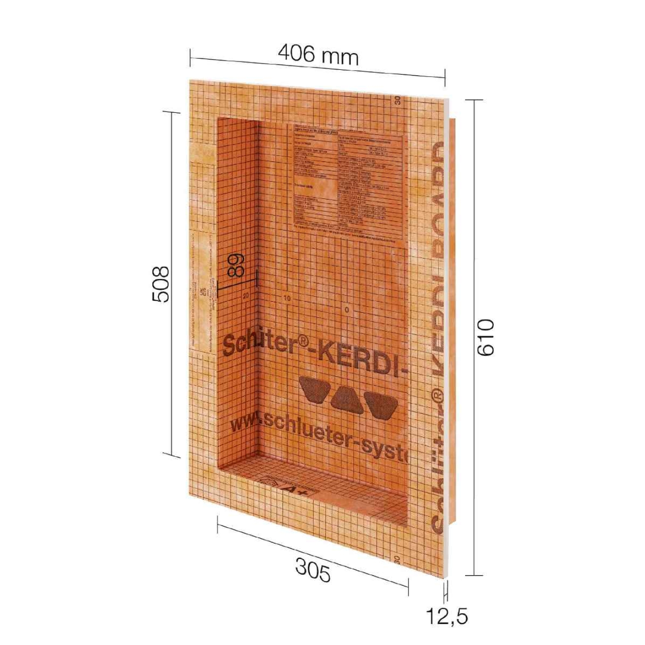 Schlüter Wandnische KERDI-BOARD-N 305x508x89 mm