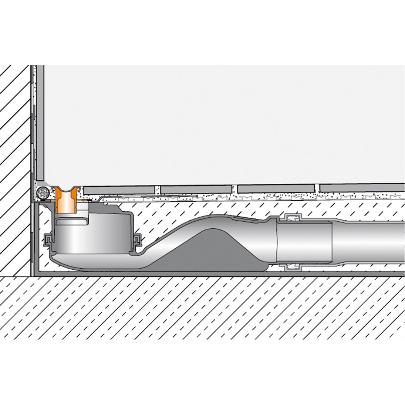 Schlüter KERDI-LINE-VARIO Entwässerungsprofil 180 cm COVE 34 Bronze