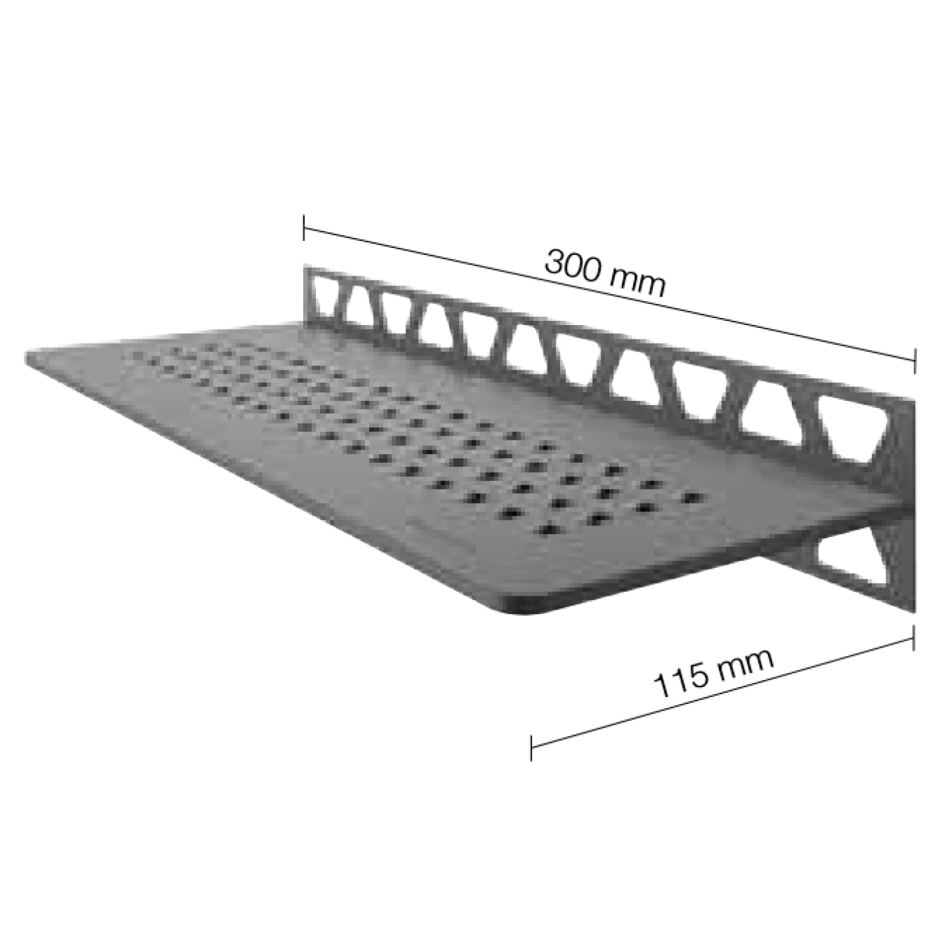 Schlüter Wandablage SHELF-W Grau 300x115 mm