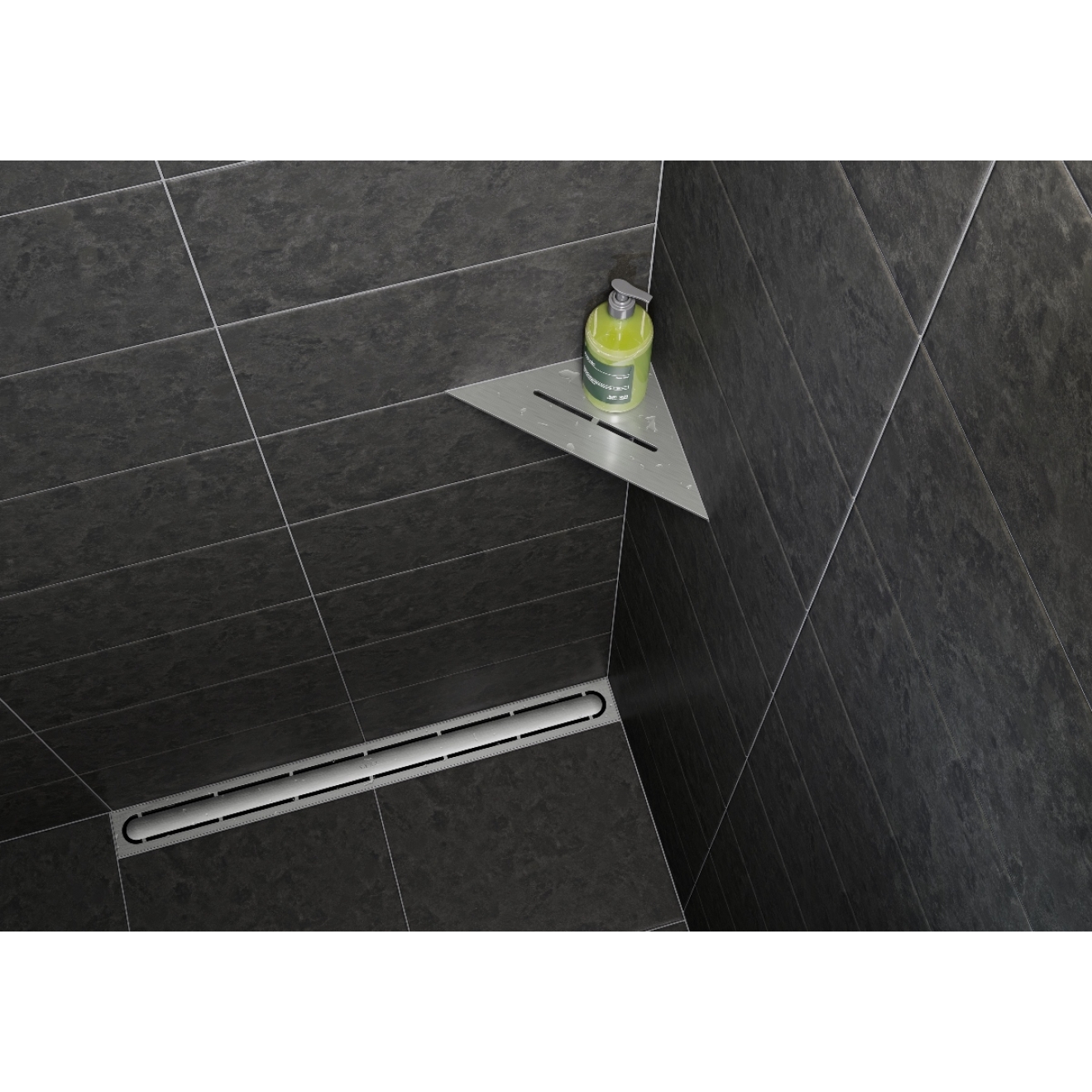 Schlüter Wandablage SHELF-E Edelstahl gebürstet 210x210 mm