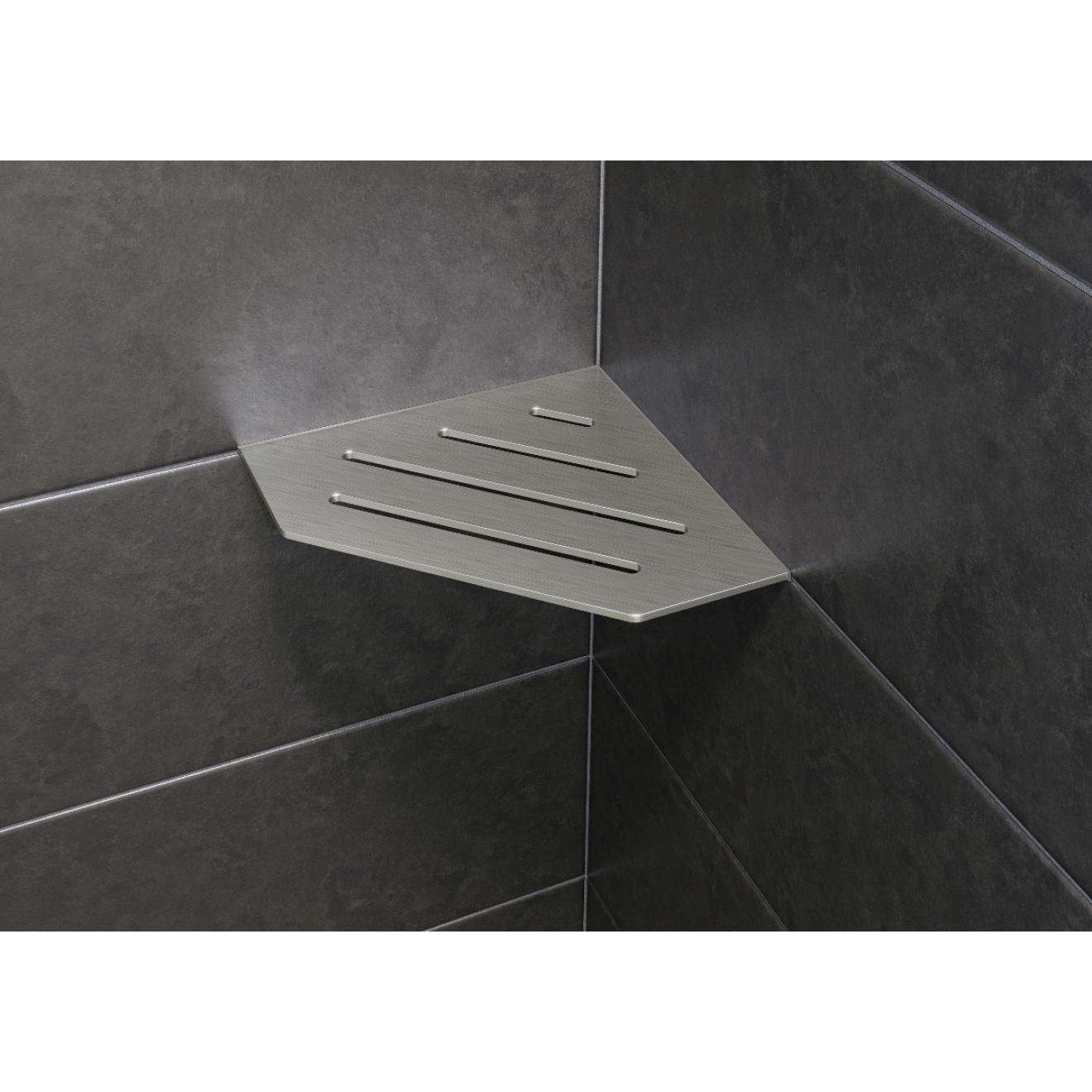 Schlüter Wandablage SHELF-E Edelstahl gebürstet 195x195 mm