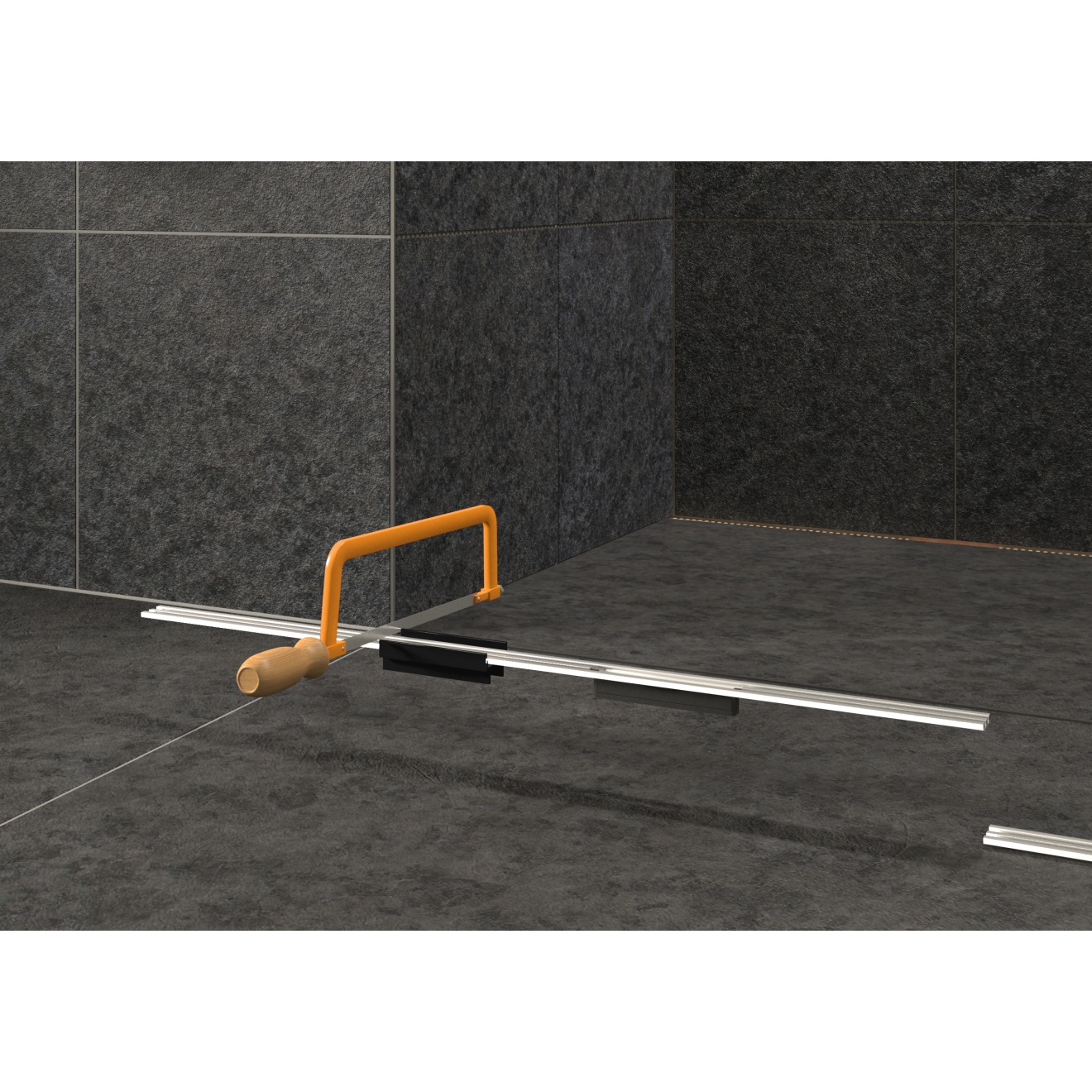 Schlüter KERDI-LINE-VARIO Entwässerungsprofil 120 cm WAVE 42 Elfenbein