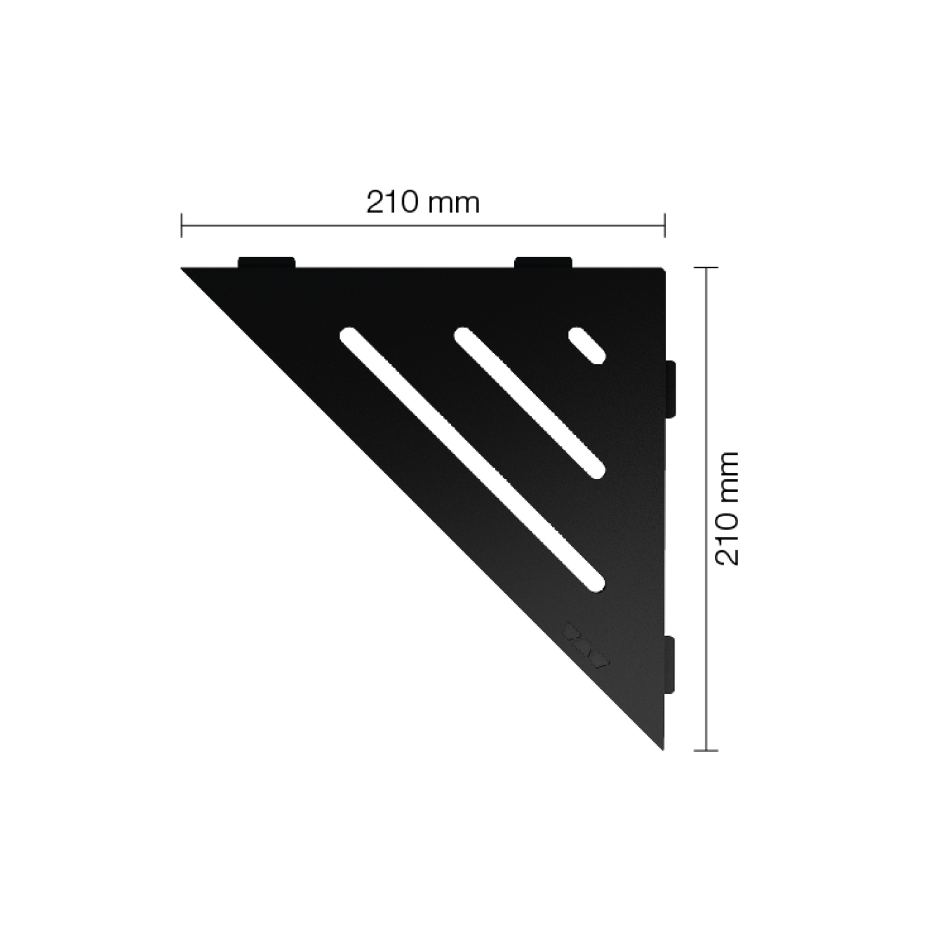 Schlüter Wandablage SHELF-E Graphitschwarz matt 210x210 mm