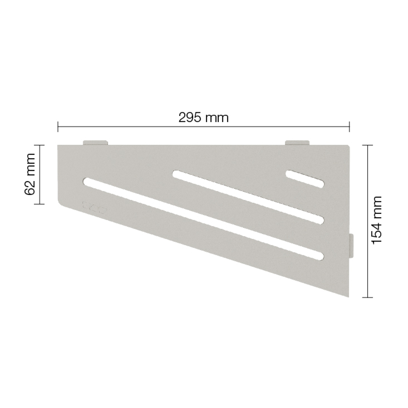 Schlüter Wandablage SHELF-E Beigegrau 154x295 mm