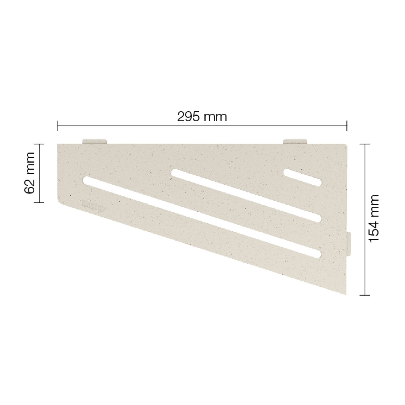 Schlüter Wandablage SHELF-E Elfenbein 154x295 mm