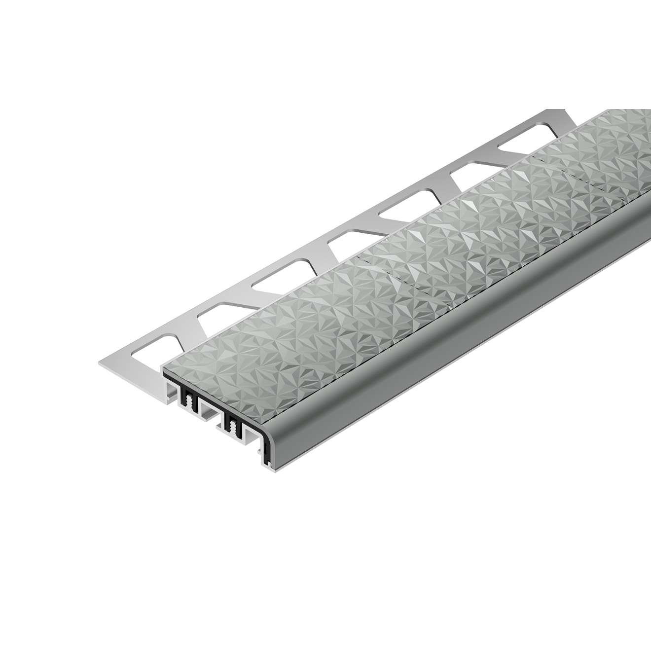 Schlüter TREP-V 42 Treppenprofil, Hellgrau, Länge: 200 cm, Höhe 12,5 mm