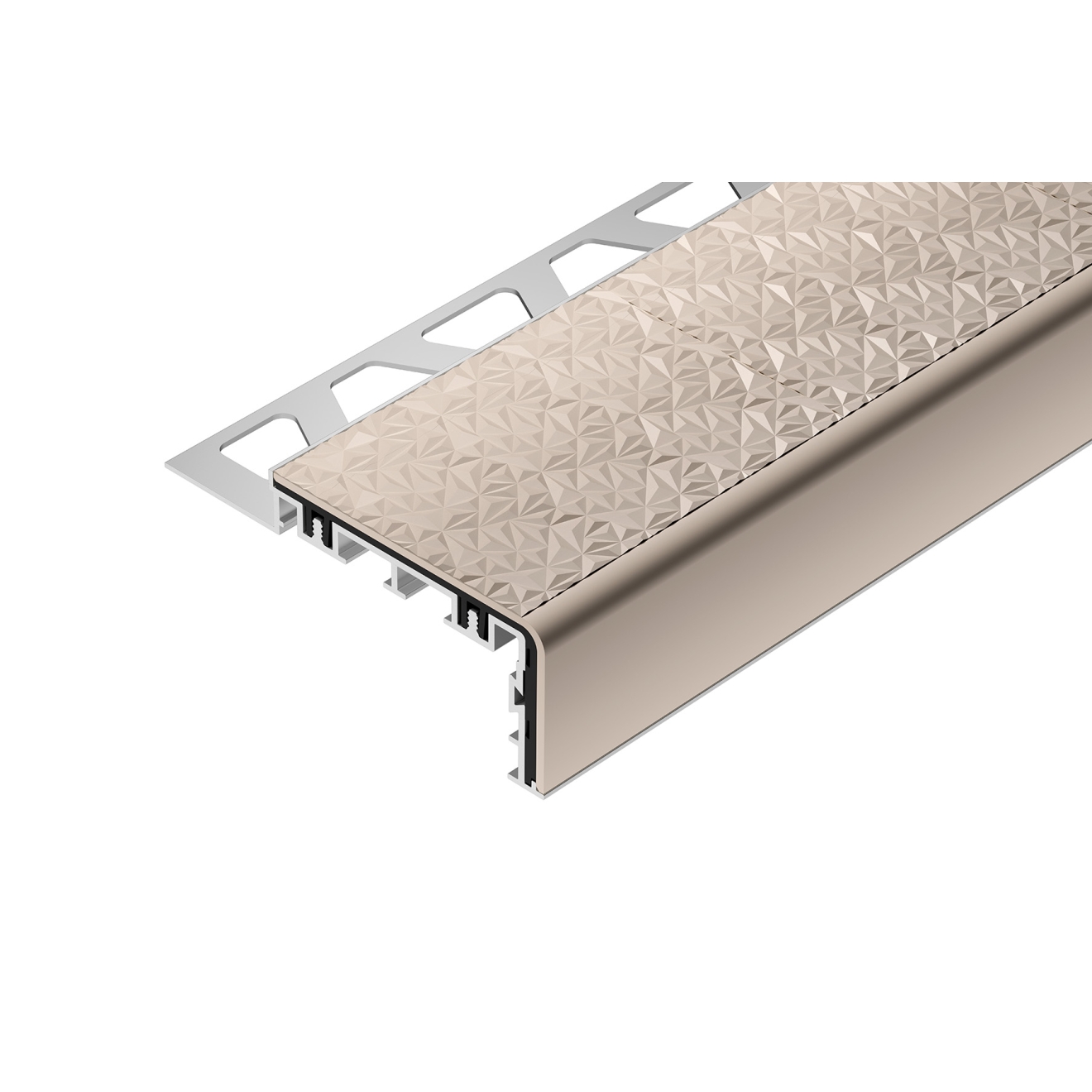 Schlüter TREP-V 60 Treppenprofil, Softpfirsich, Länge: 300 cm, Höhe 11 mm