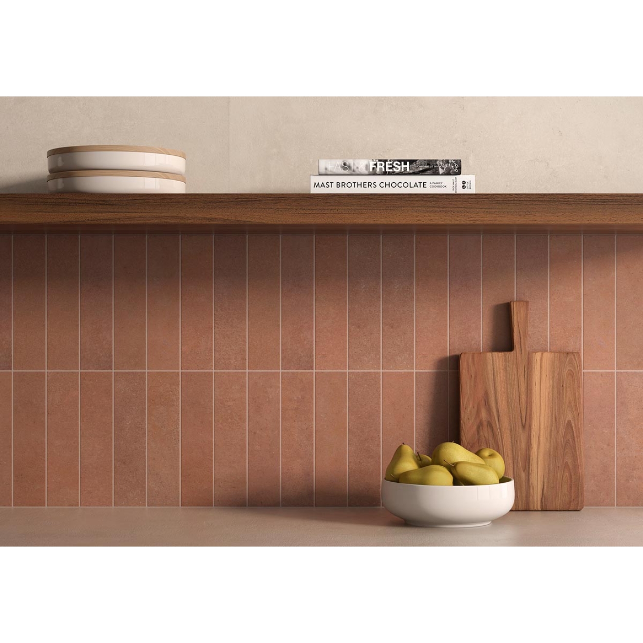 Keraben Terracotta Blanco Wandfliese Matt 30x90 cm