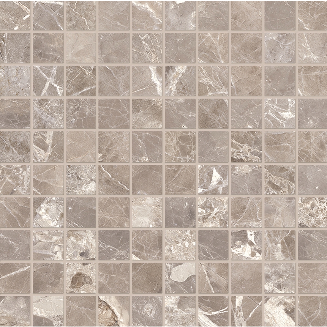 Provenza Unique Marble Mosaik 3x3 Moon Grey matt SilkTech Matte 30x30 cm
