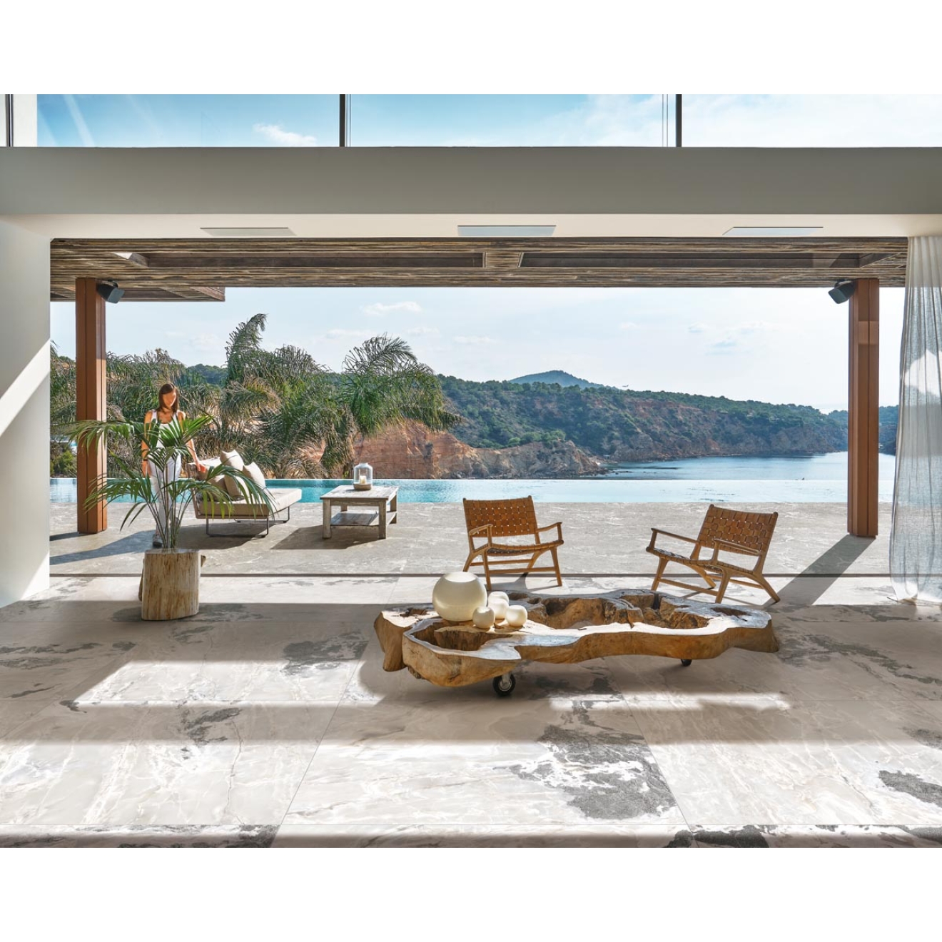 Florim Creative Design Onyx&More White Blend Glossy Boden- und Wandfliese 60x120 cm 6 mm