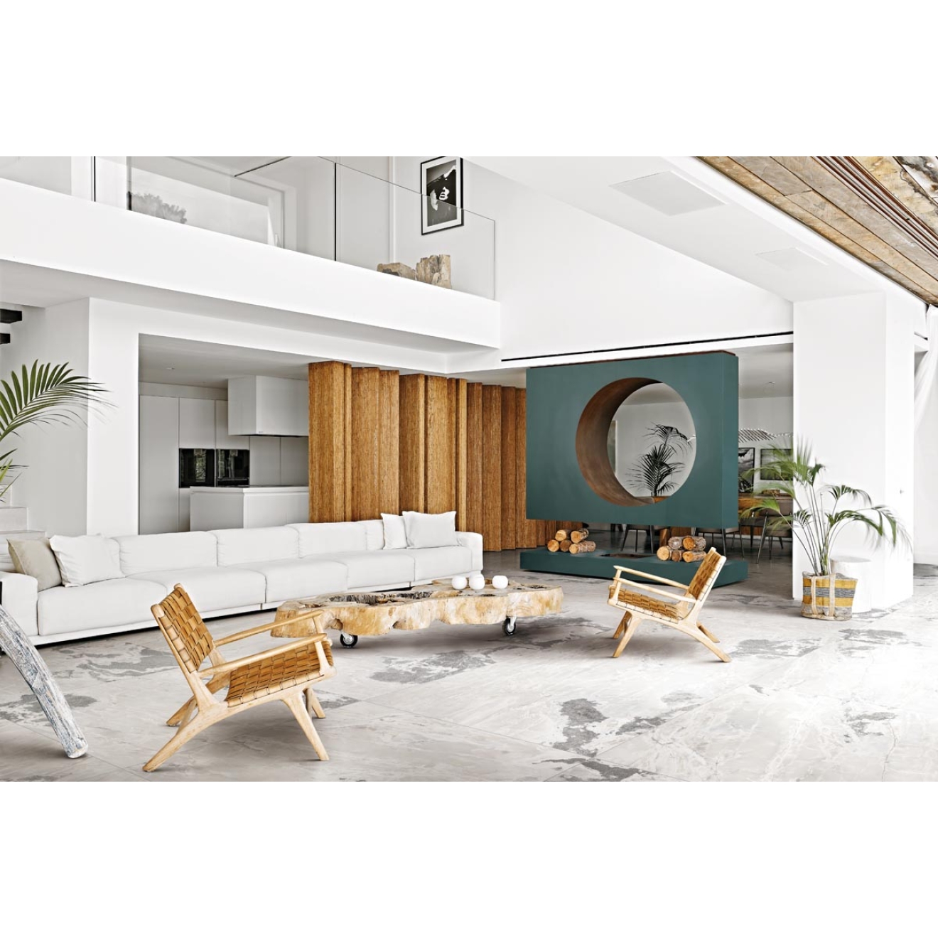 Florim Creative Design Onyx&More White Blend Glossy Boden- und Wandfliese 60x120 cm 6 mm